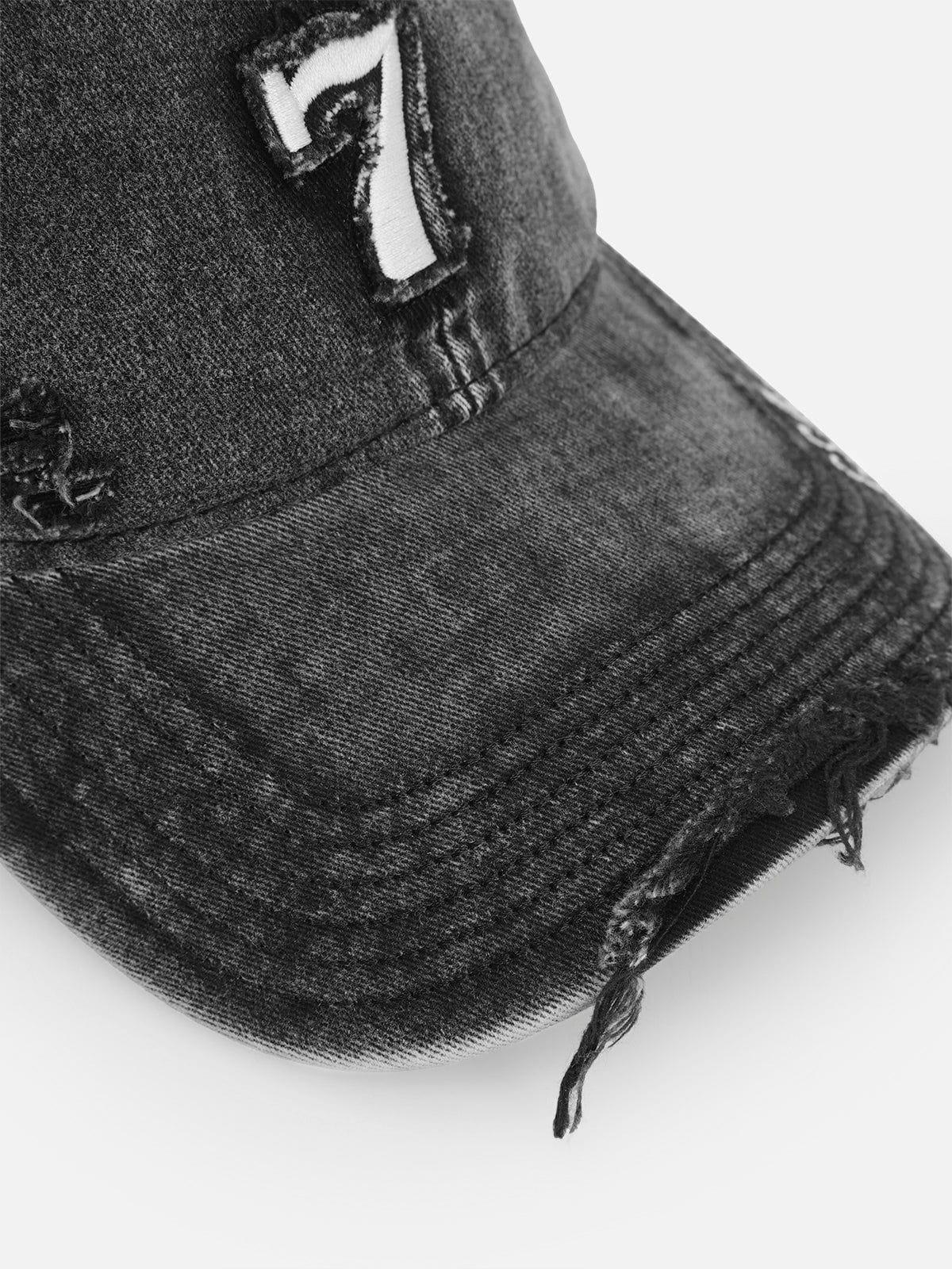 Number Washed Distressed Cap Product Image