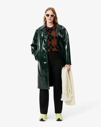 Embroidered Argyle Intarsia Sweater Product Image