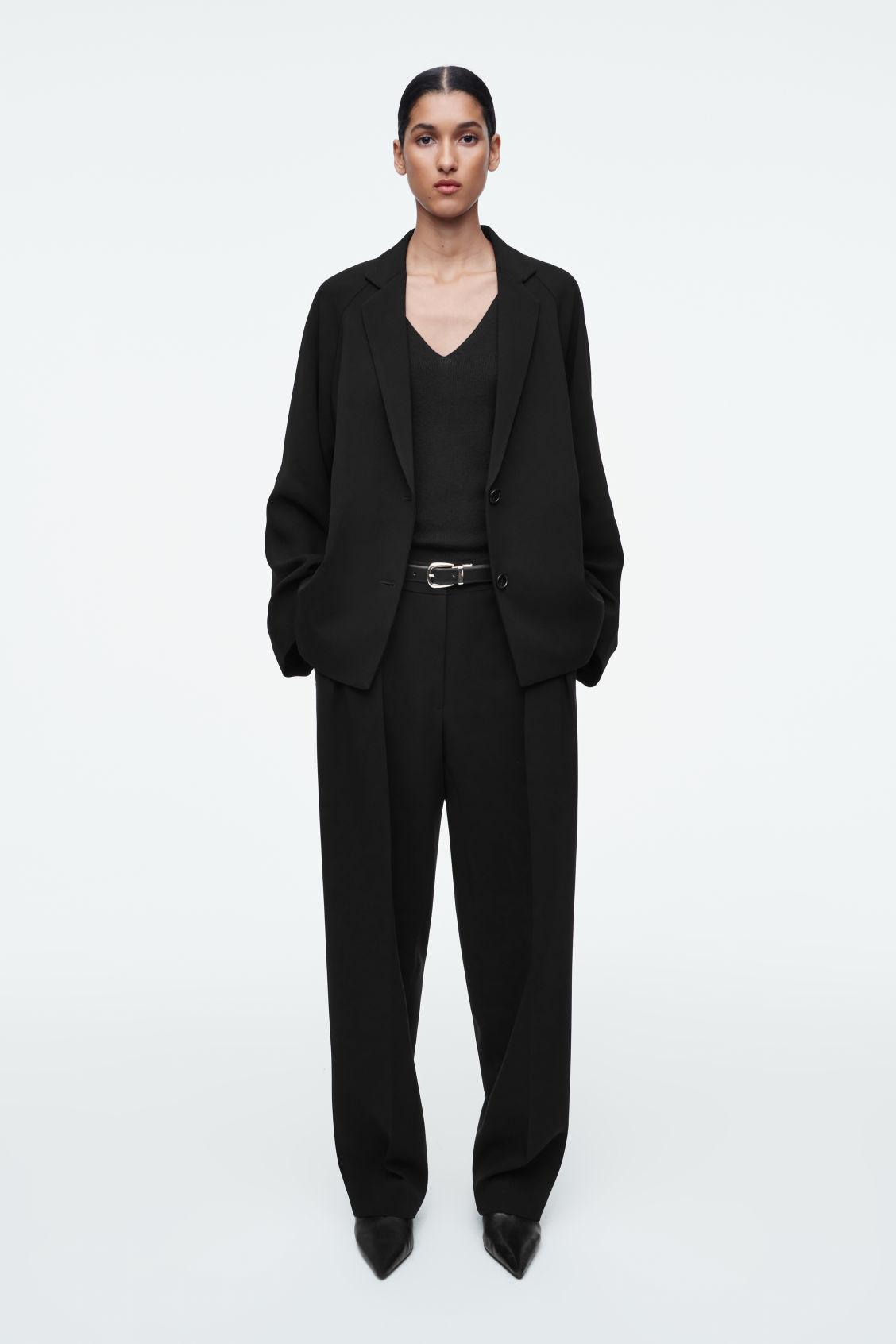 OVERSIZED FLUID SINGLE-BREASTED BLAZER Product Image