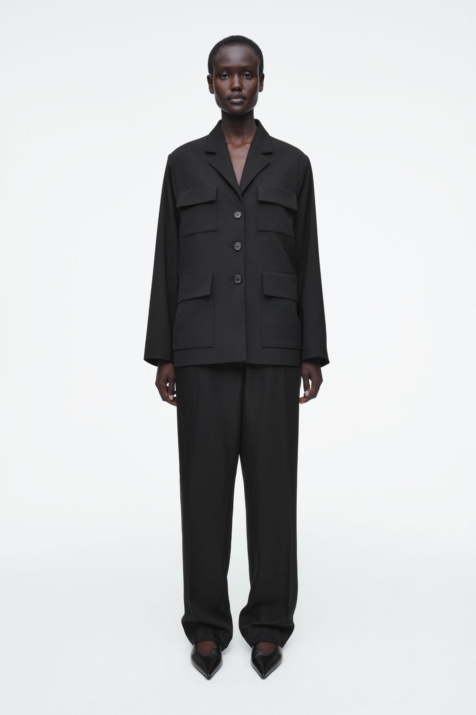 ELASTICATED STRAIGHT-LEG PANTS Product Image