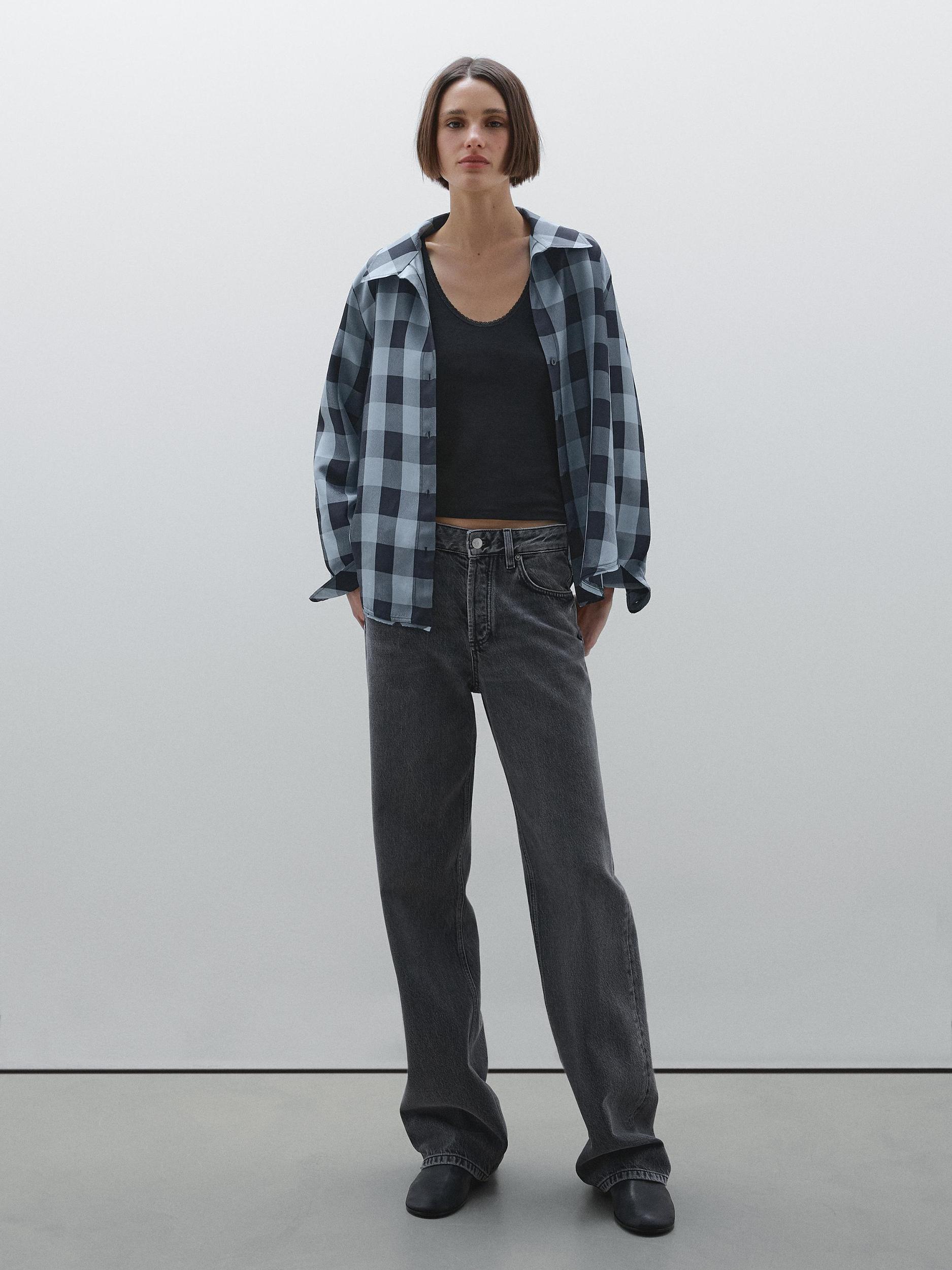 Mid-waist wide-leg jeans Product Image