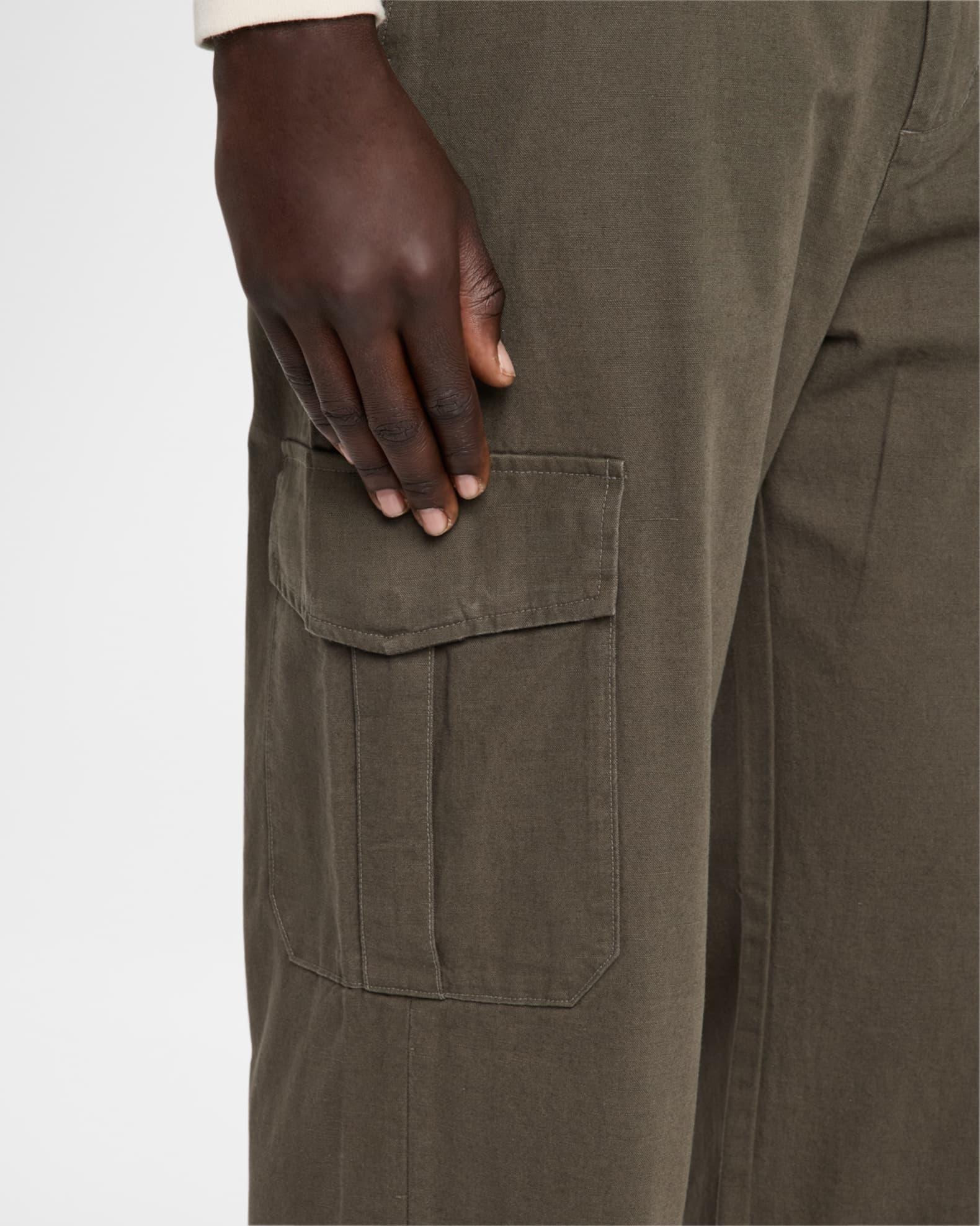 Men's Cotton-Linen Cargo Pants Product Image