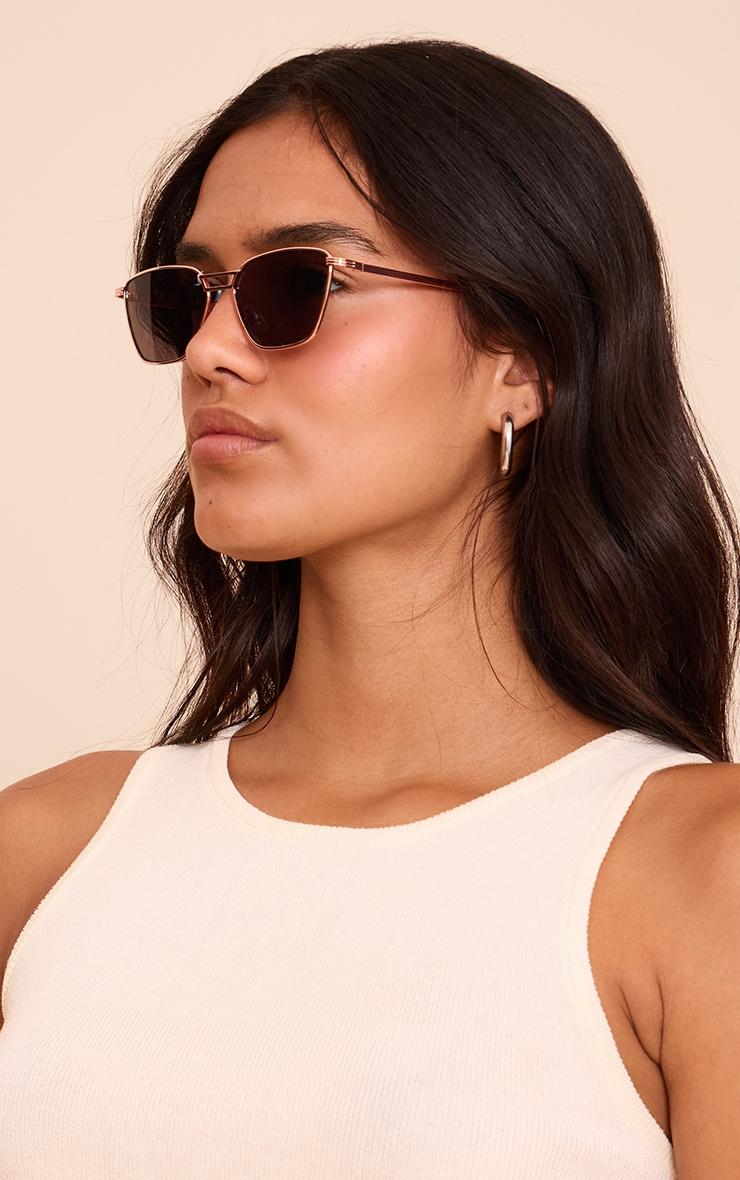 Gold Squared Cat Eye Sunglasses Product Image