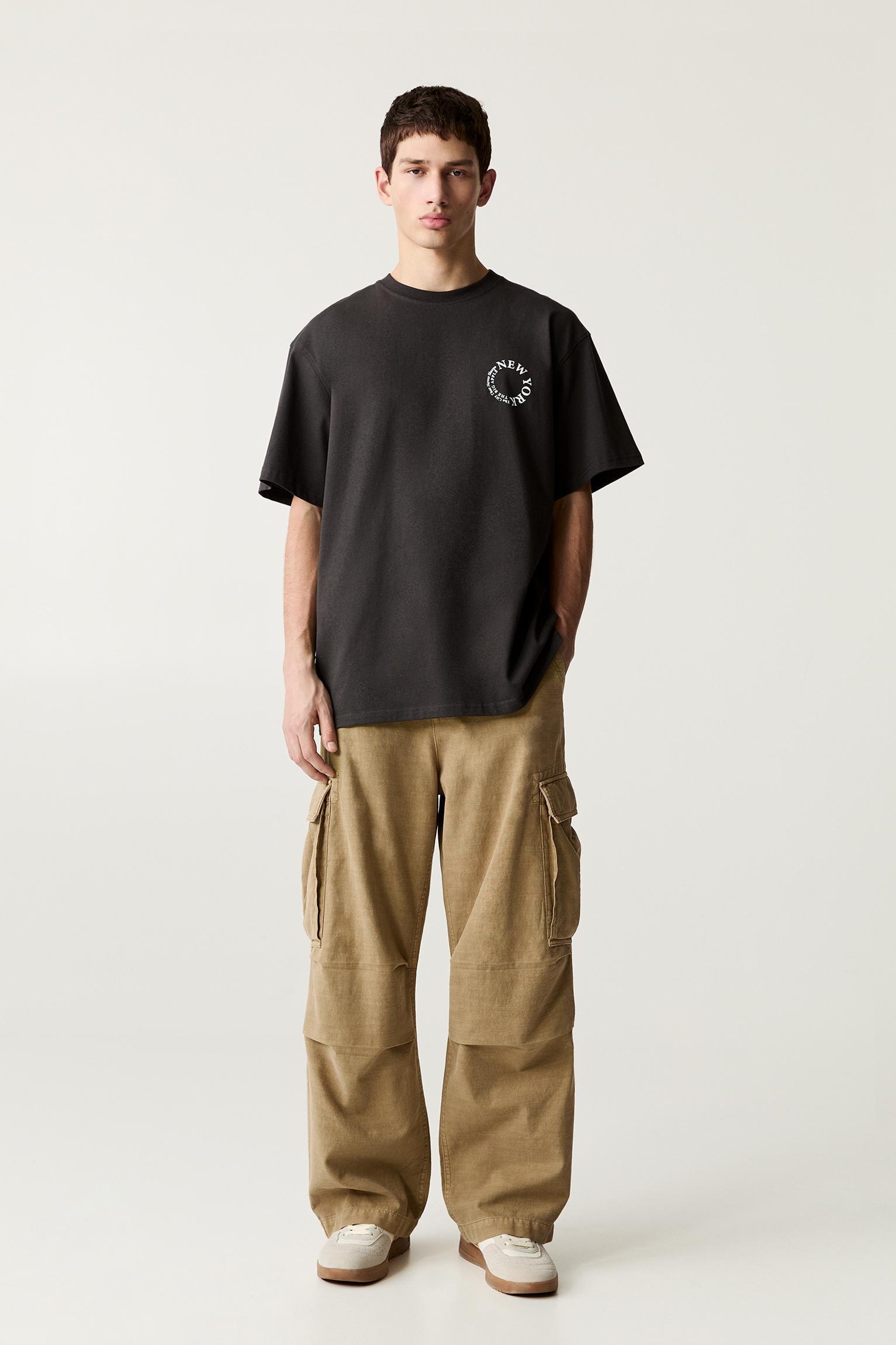 Washed baggy cargo pants Product Image