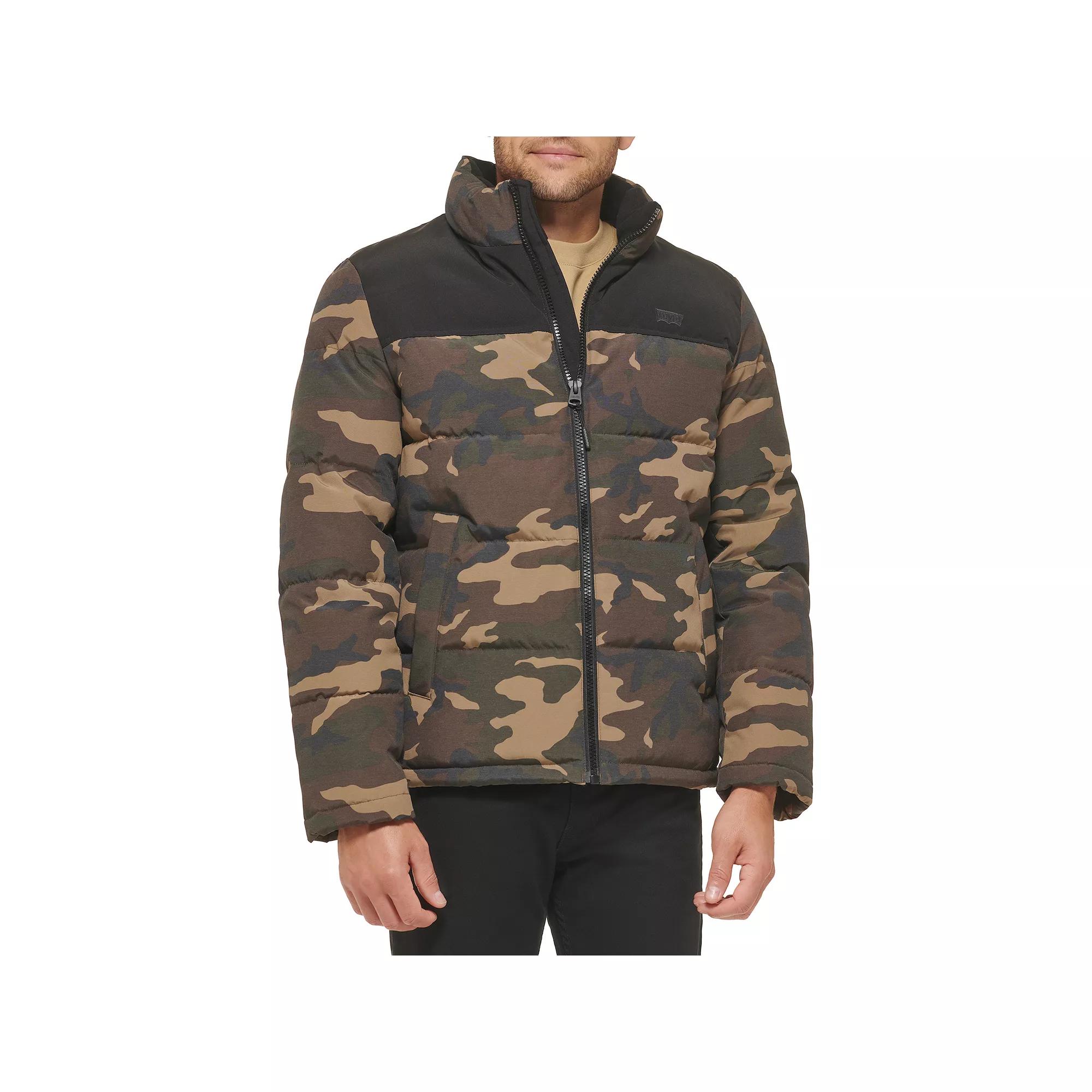 Men's Levi's® Retro Quilted Puffer Jacket, Size: XL, Camouflage Product Image