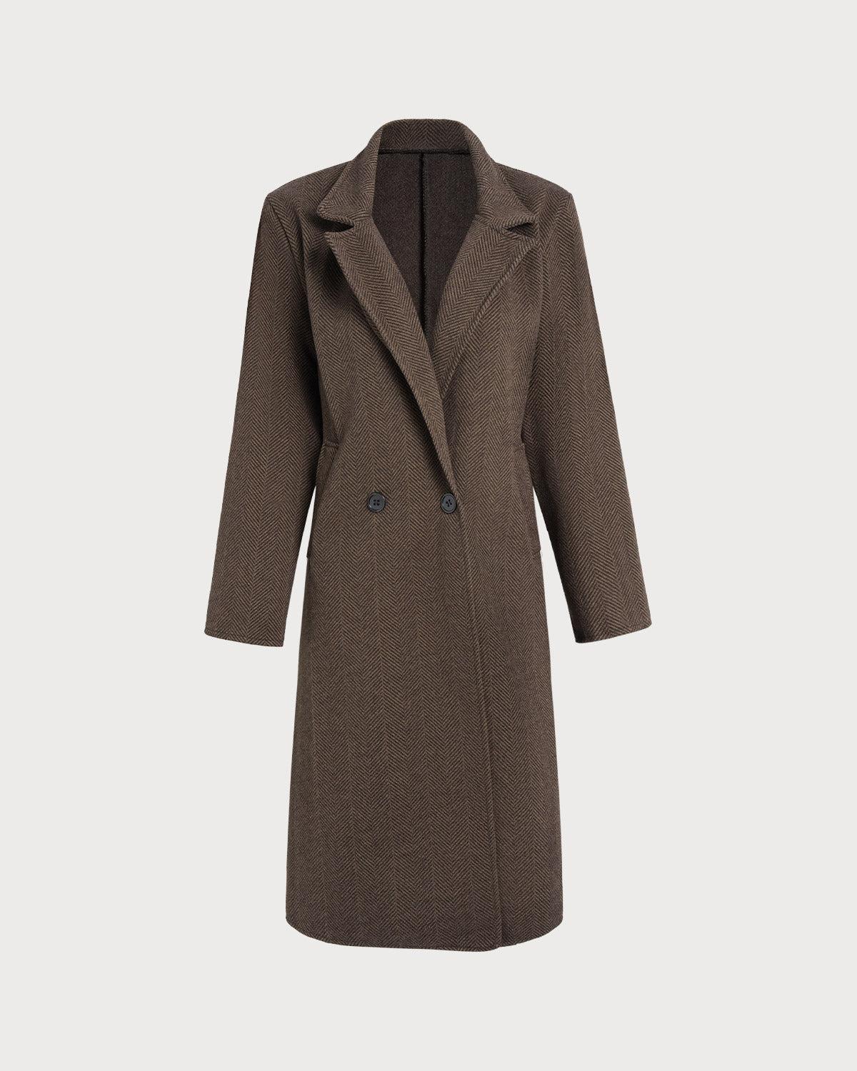 Coffee Pocket Trench Coat Product Image