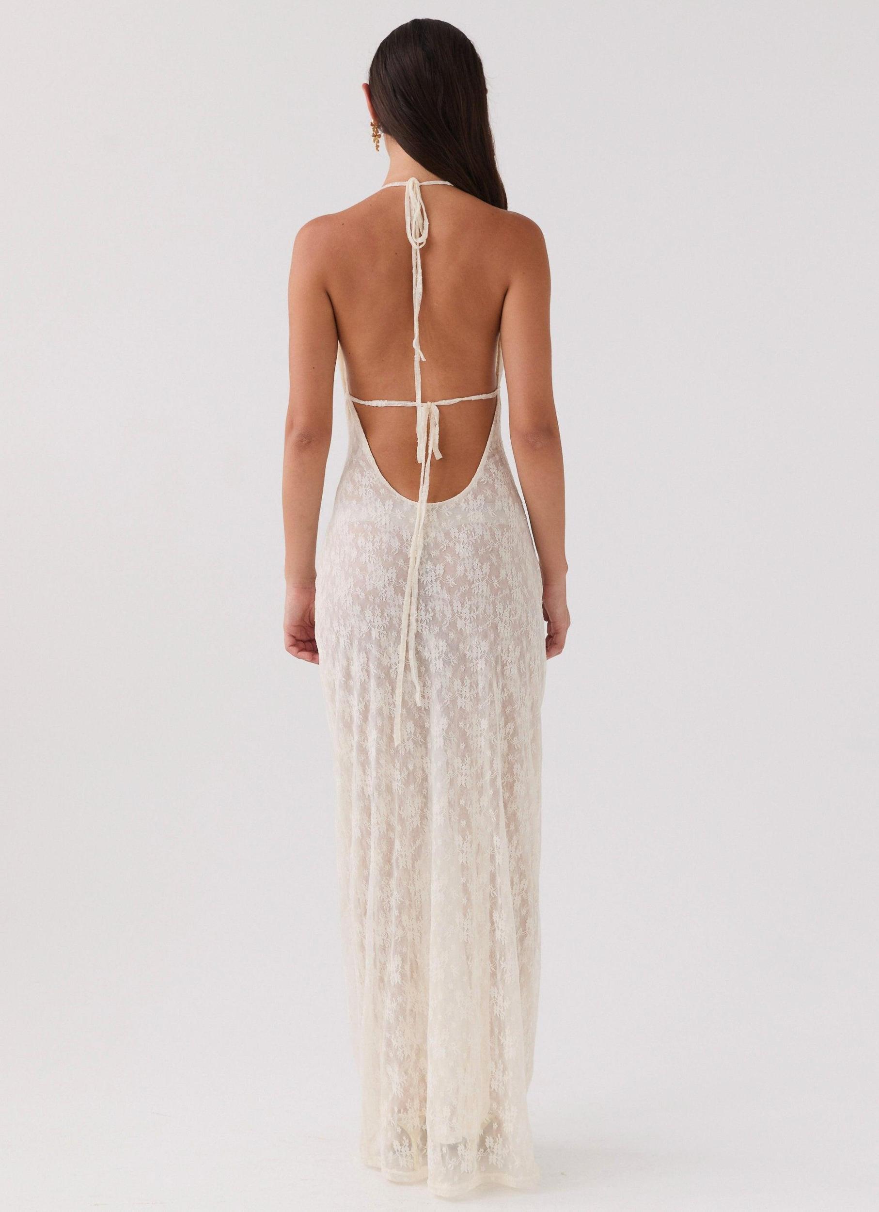 Champagne Coastline Maxi Dress - Ivory Product Image