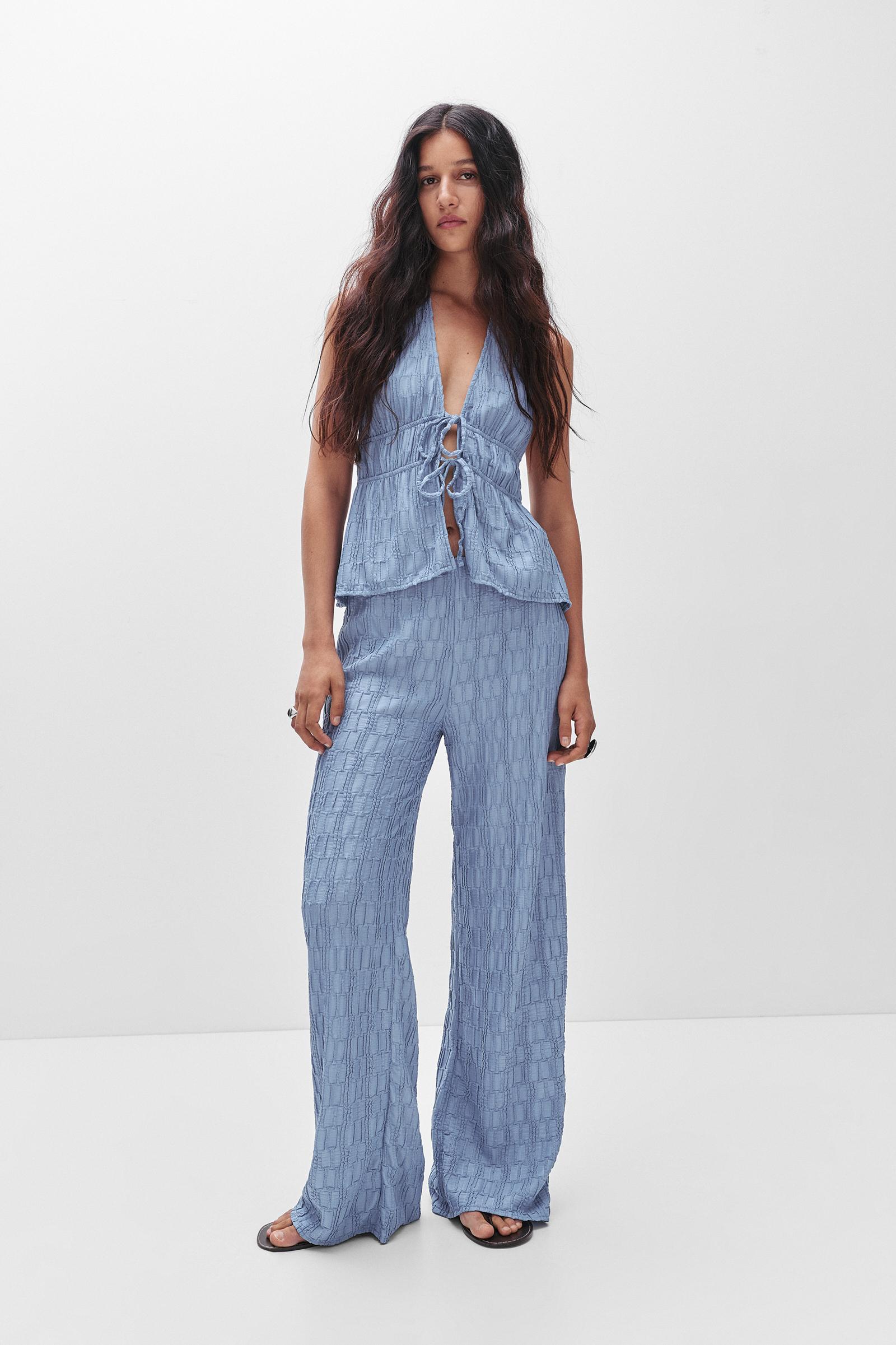 Textured halter top Product Image