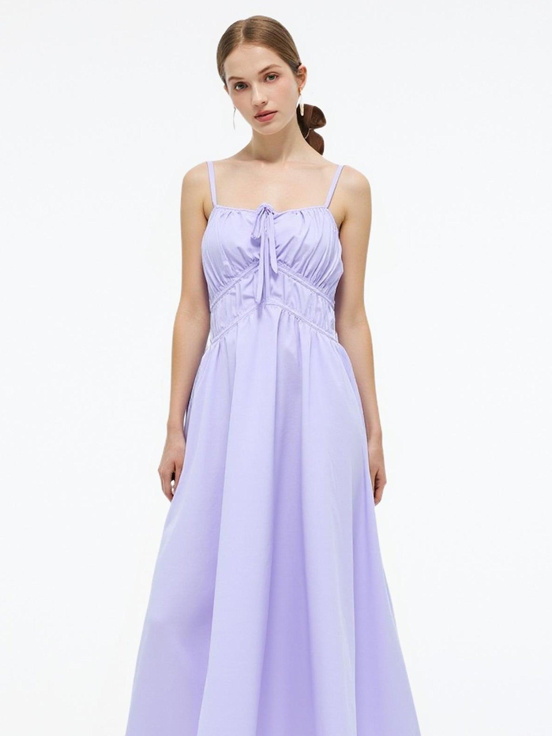Adjustable Neckline Women A-Line Strap Maxi Dress Product Image
