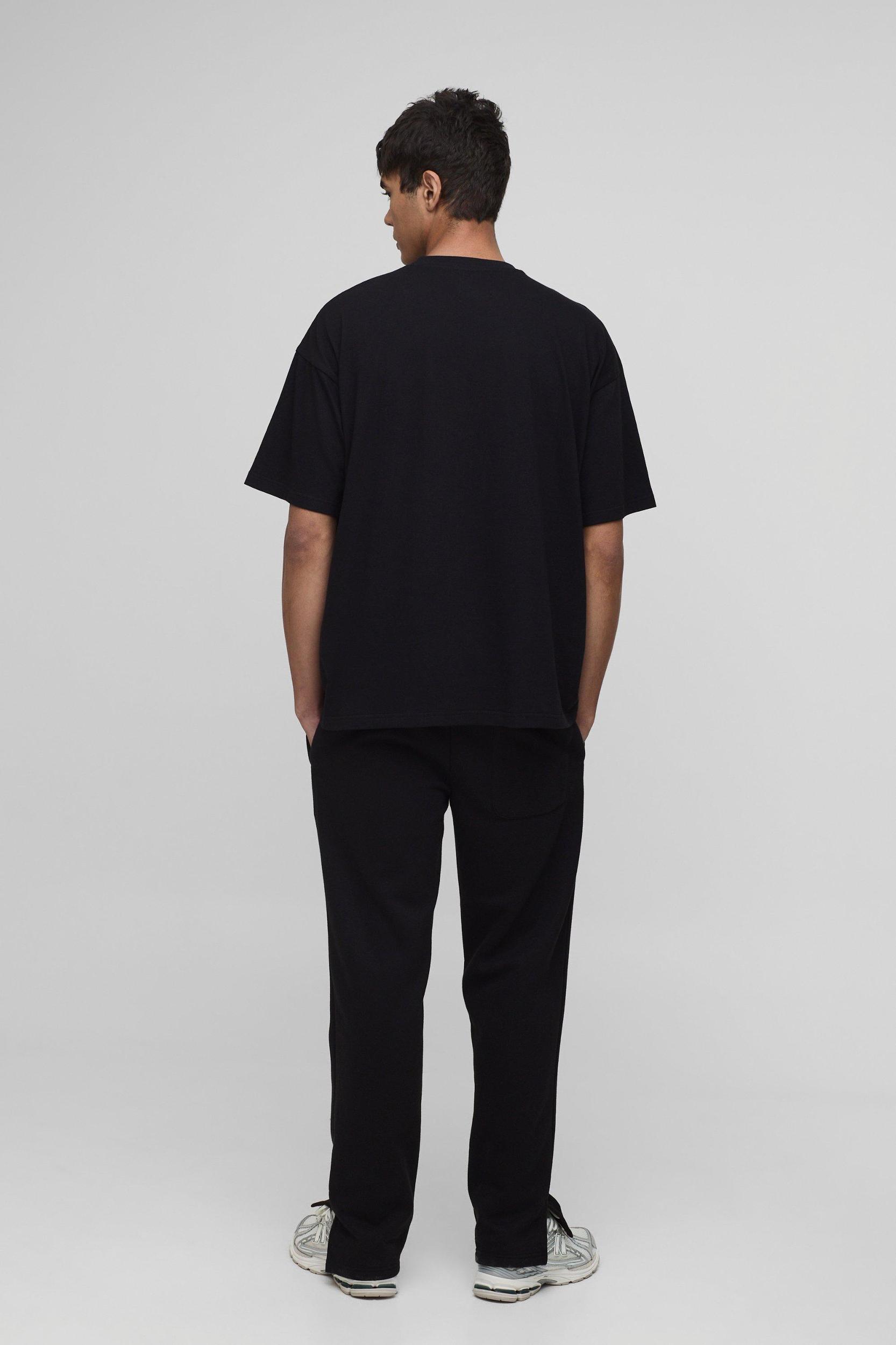 Regular Fit L'Homme Split Hem Sweatpants | boohooMAN USA Product Image