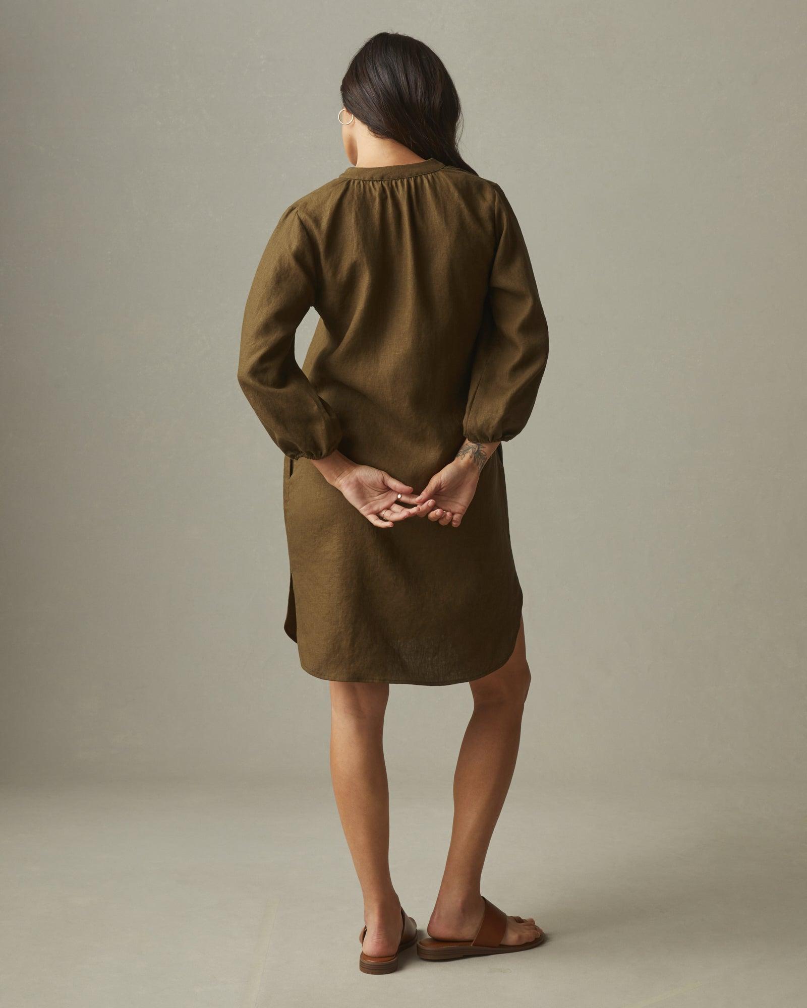 Women's Linen Tunic Dress - Beech Product Image
