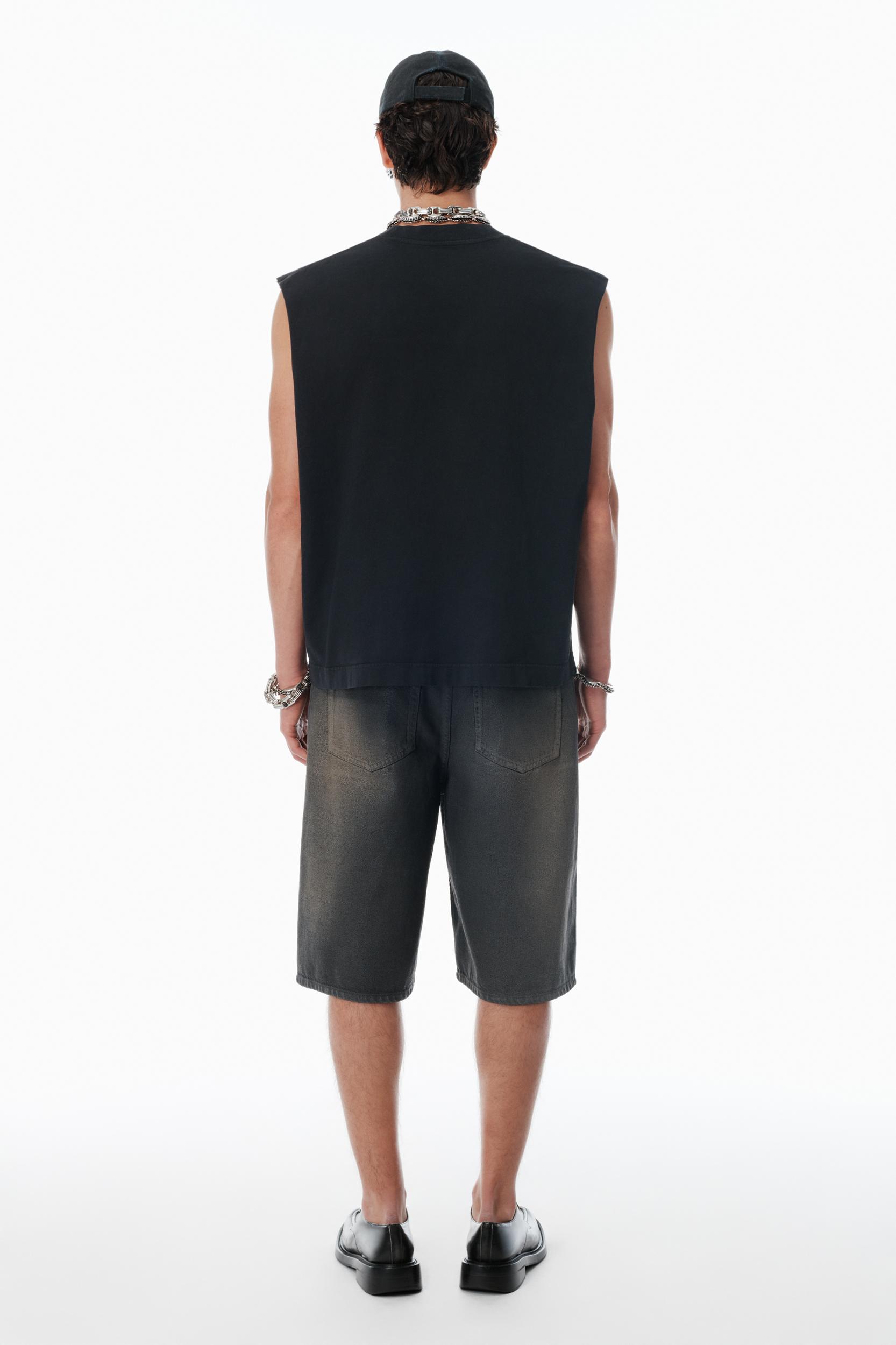 Black Vintage Fade-effect Muscle Tank Product Image