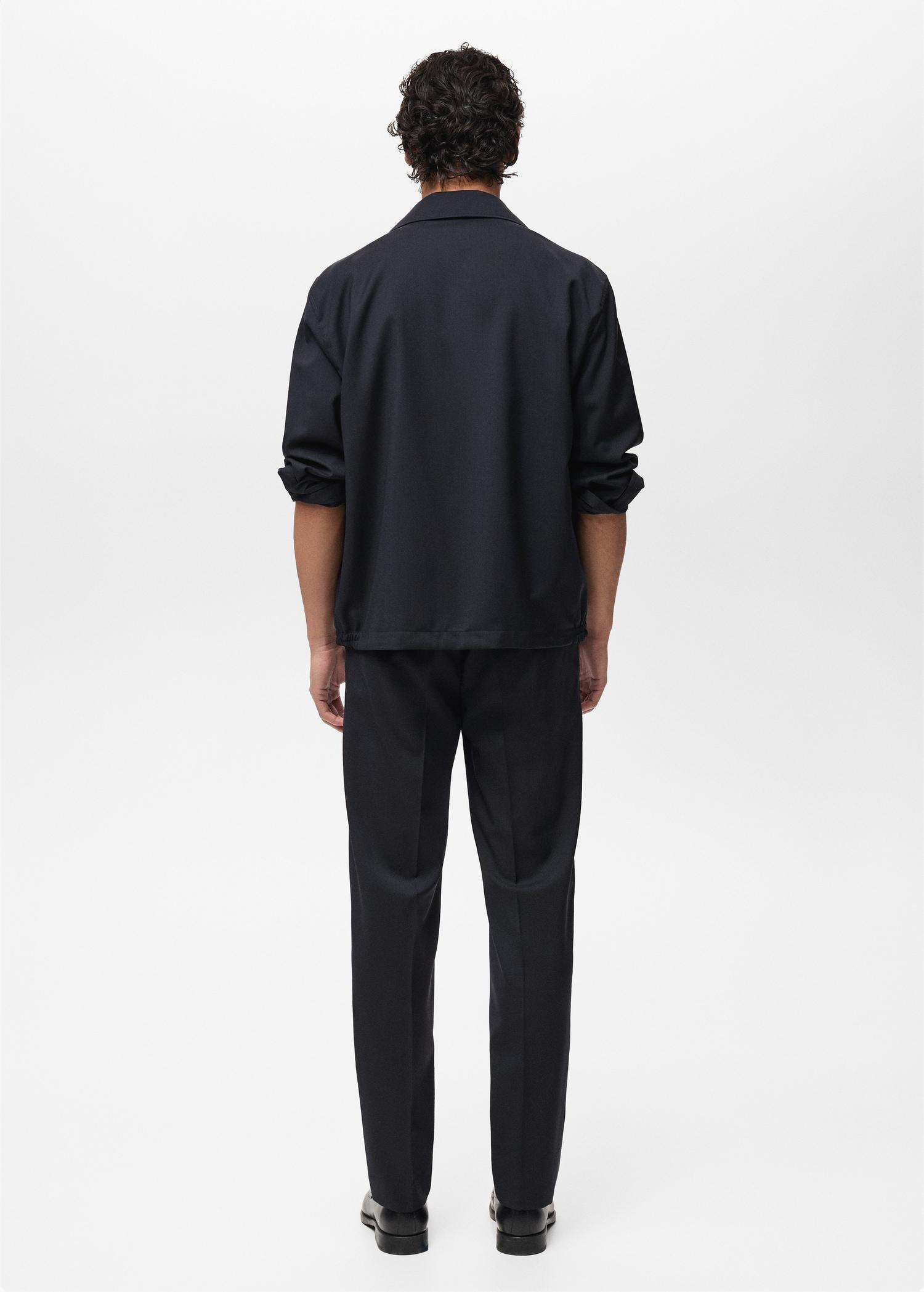 Cold wool jacket with shirt collar - Men | MANGO USA Product Image