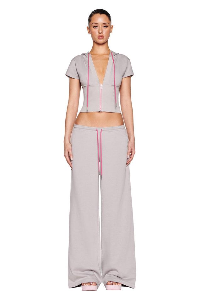 ARLO TRACK PANT - GREY : PINK Product Image