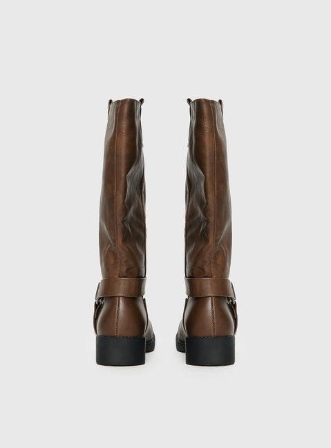 Wrecked Western Boots Brown Product Image