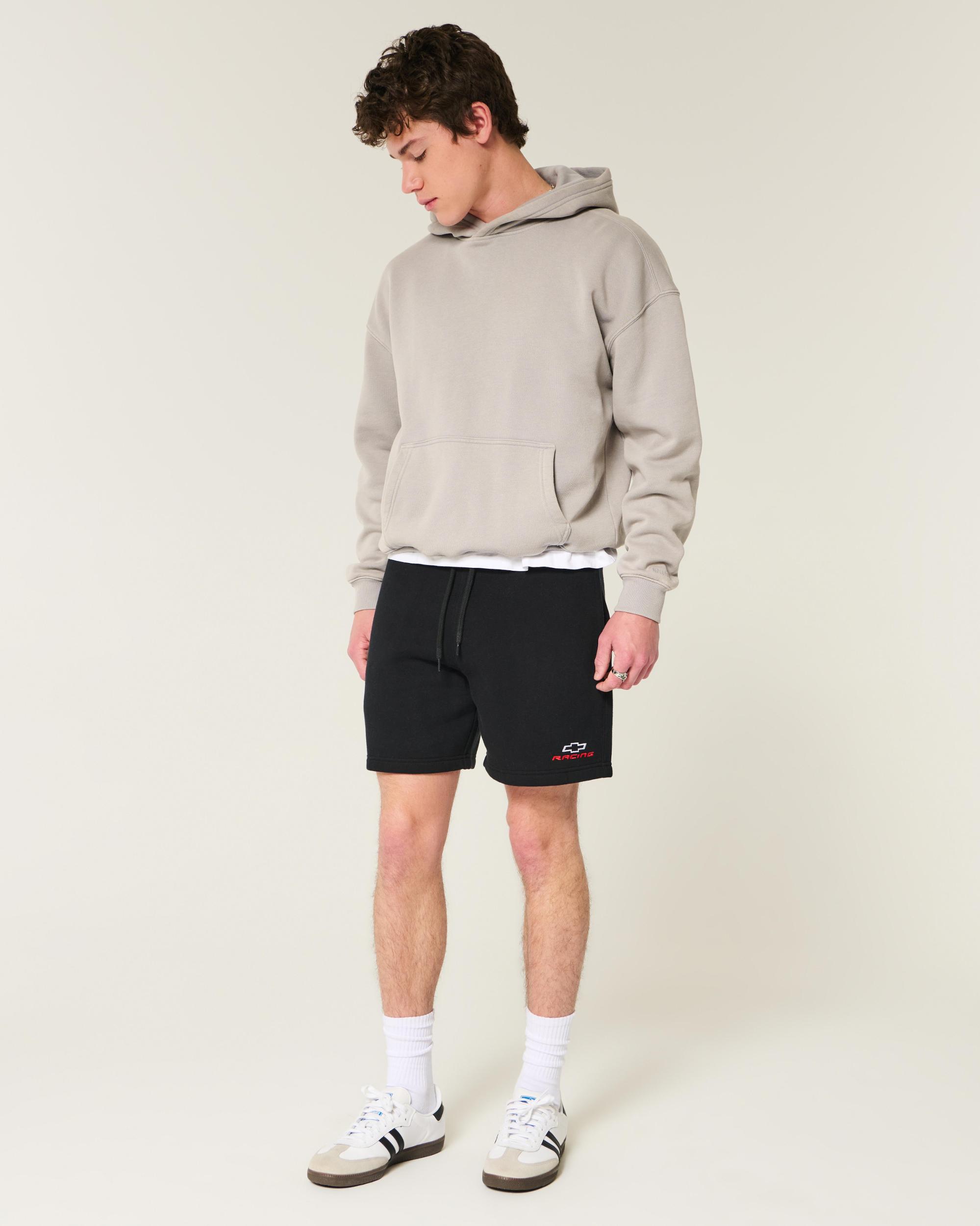 Mid-Thigh Loose Fleece Shorts Product Image