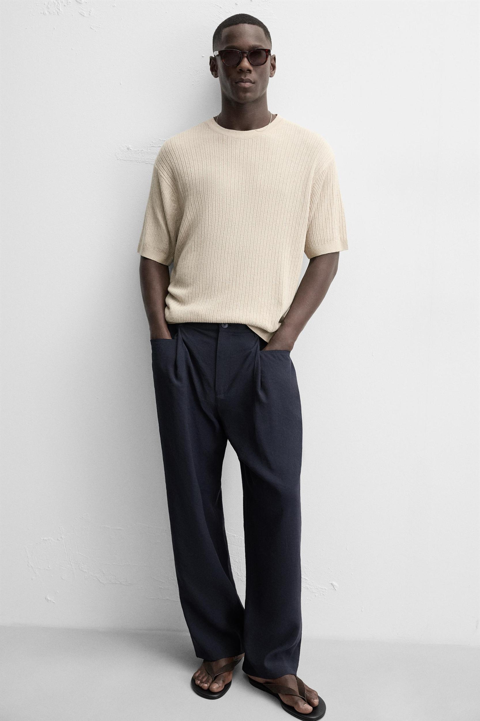 JACQUARD KNIT T-SHIRT Product Image