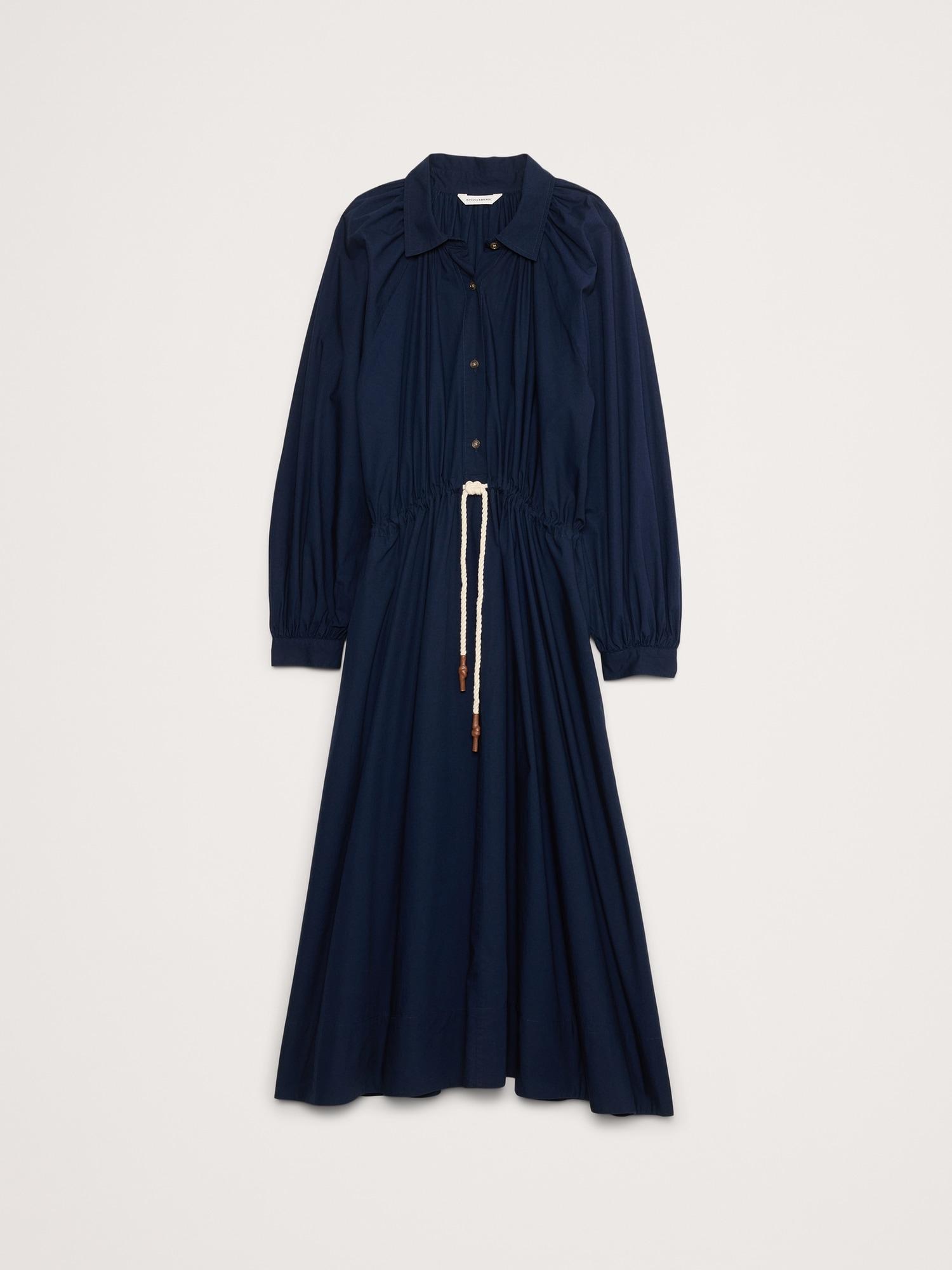 Cotton Poplin Midi Shirtdress Product Image