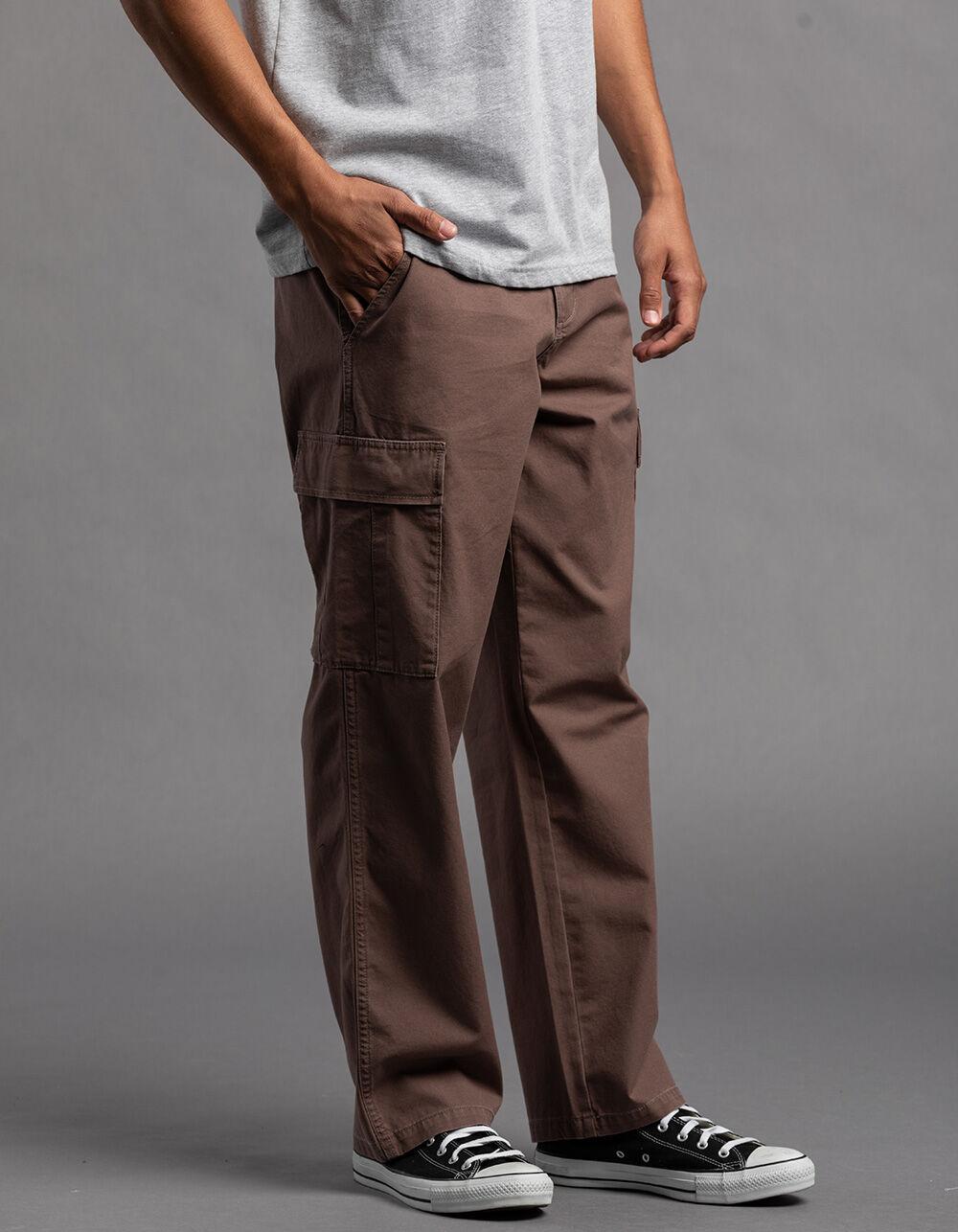 RSQ Mens Loose Cargo Pants - DARK BROWN Product Image