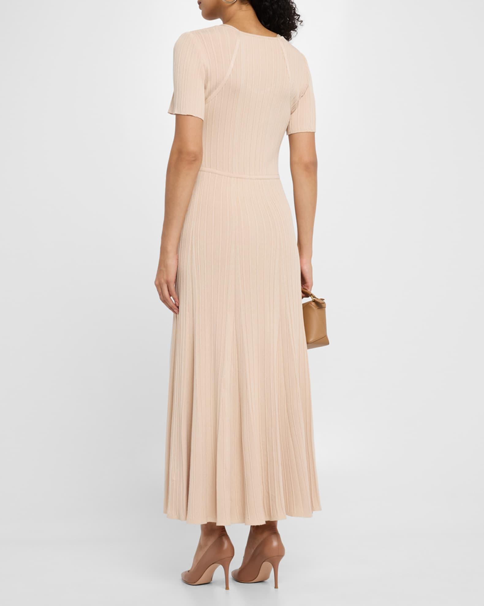 Fit & Flare Ribbed Knit Maxi Dress Product Image