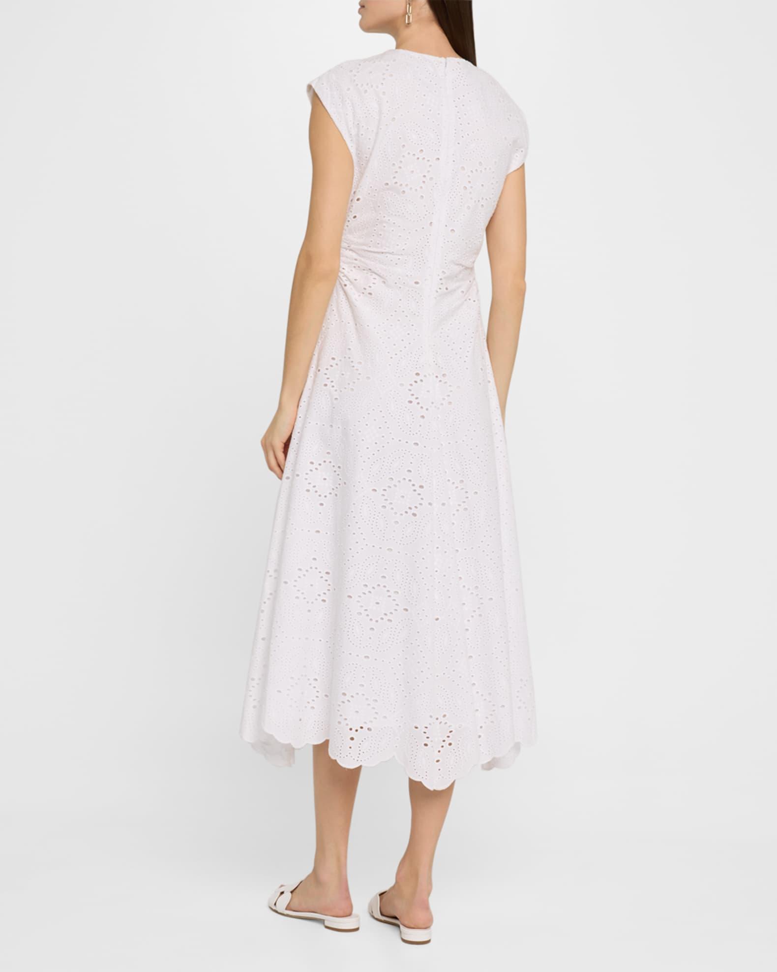 Aven Eyelet A-Line Midi Dress Product Image