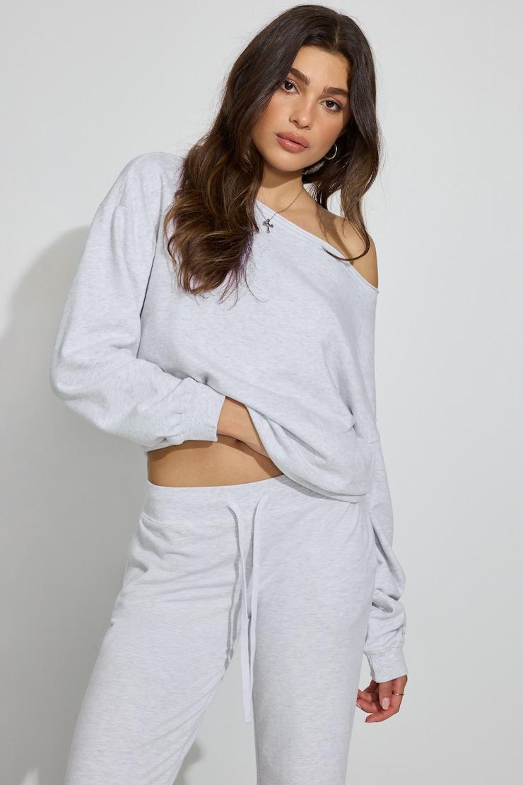 SoftTerry™ Off Shoulder Sweatshirt Product Image