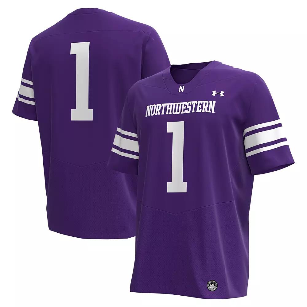Men's Under Armour #1 Purple Northwestern Wildcats Replica Football Jersey,  Product Image