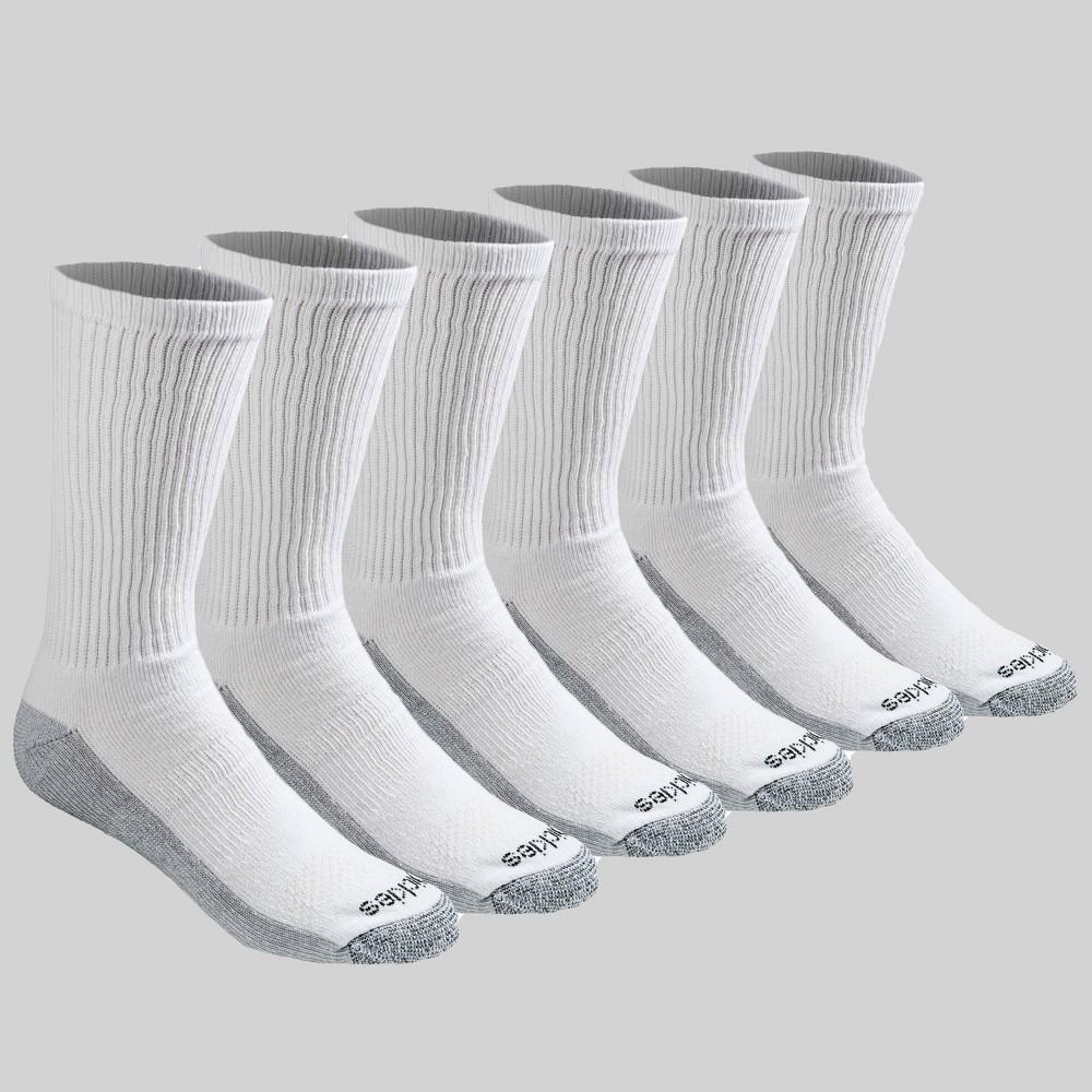 Dickies Men's Big & Tall Moisture Control Crew Socks 6pk - White 12-14 Product Image