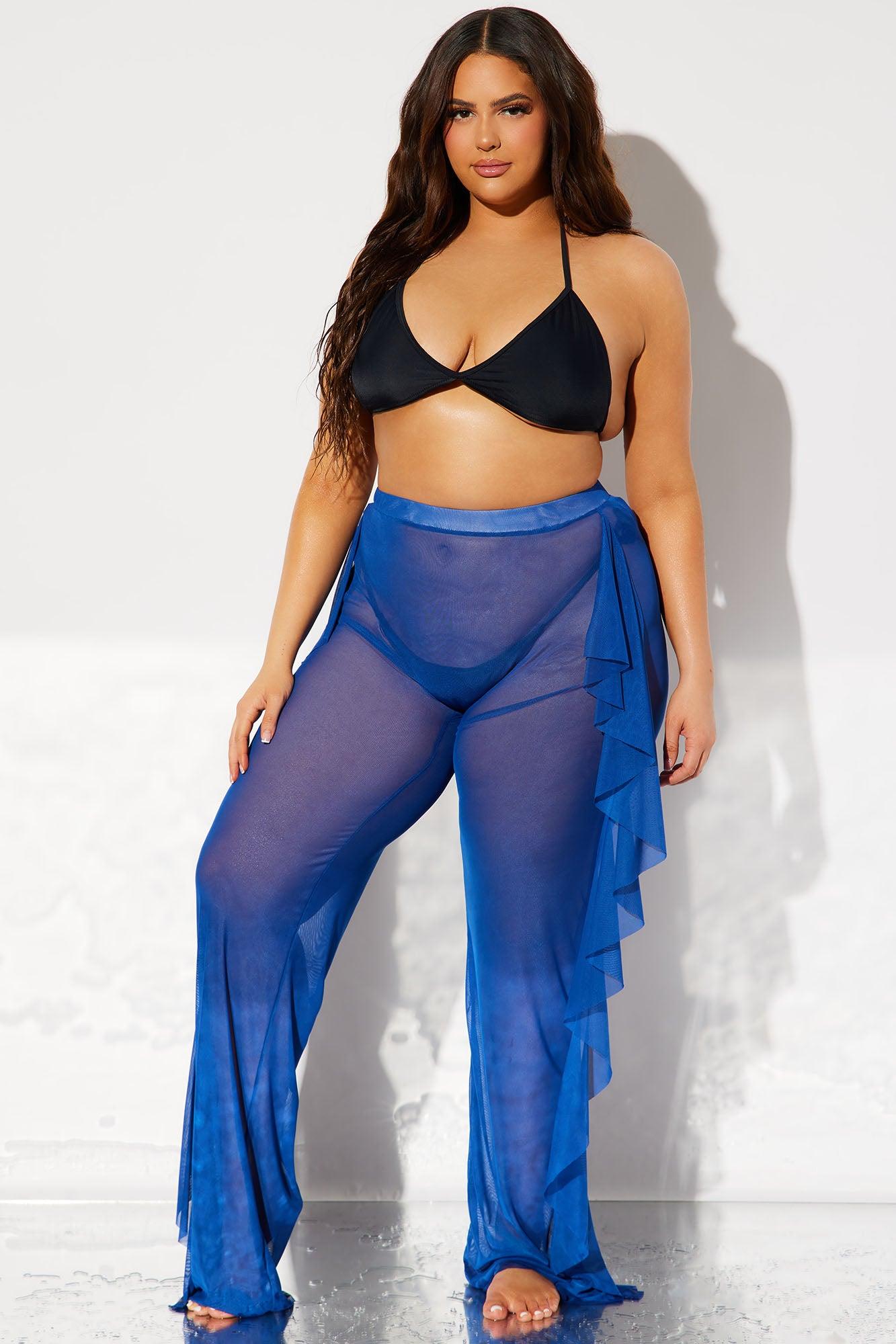 Sunshine See Through Cover Up Pant - Royal Product Image