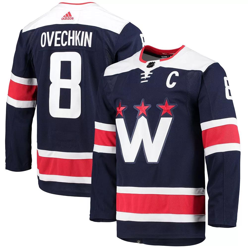 Men's adidas Alexander Ovechkin Navy Washington Capitals Alternate Primegreen Authentic Pro Player Jersey, Size: 46, Blue Product Image