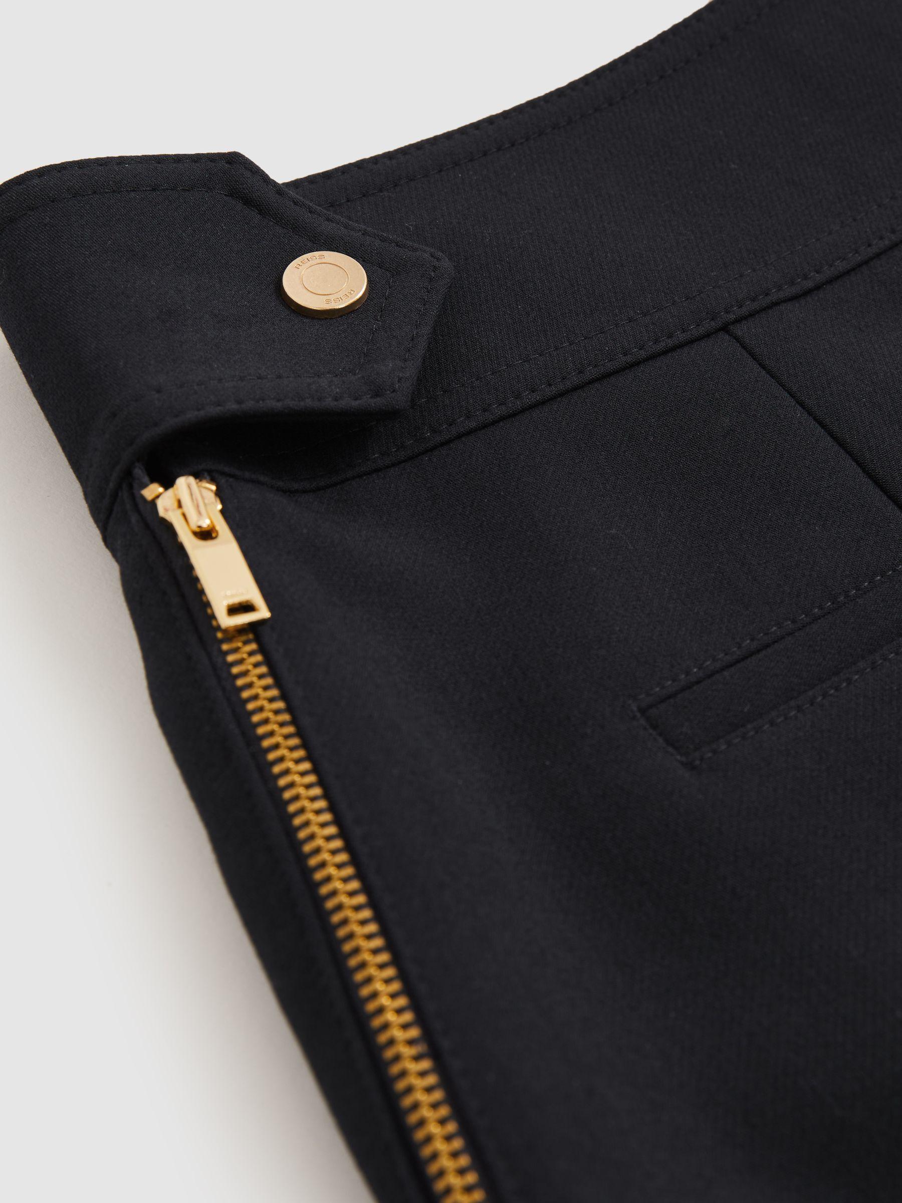 Stud-Detail Tailored Shorts in Navy Product Image