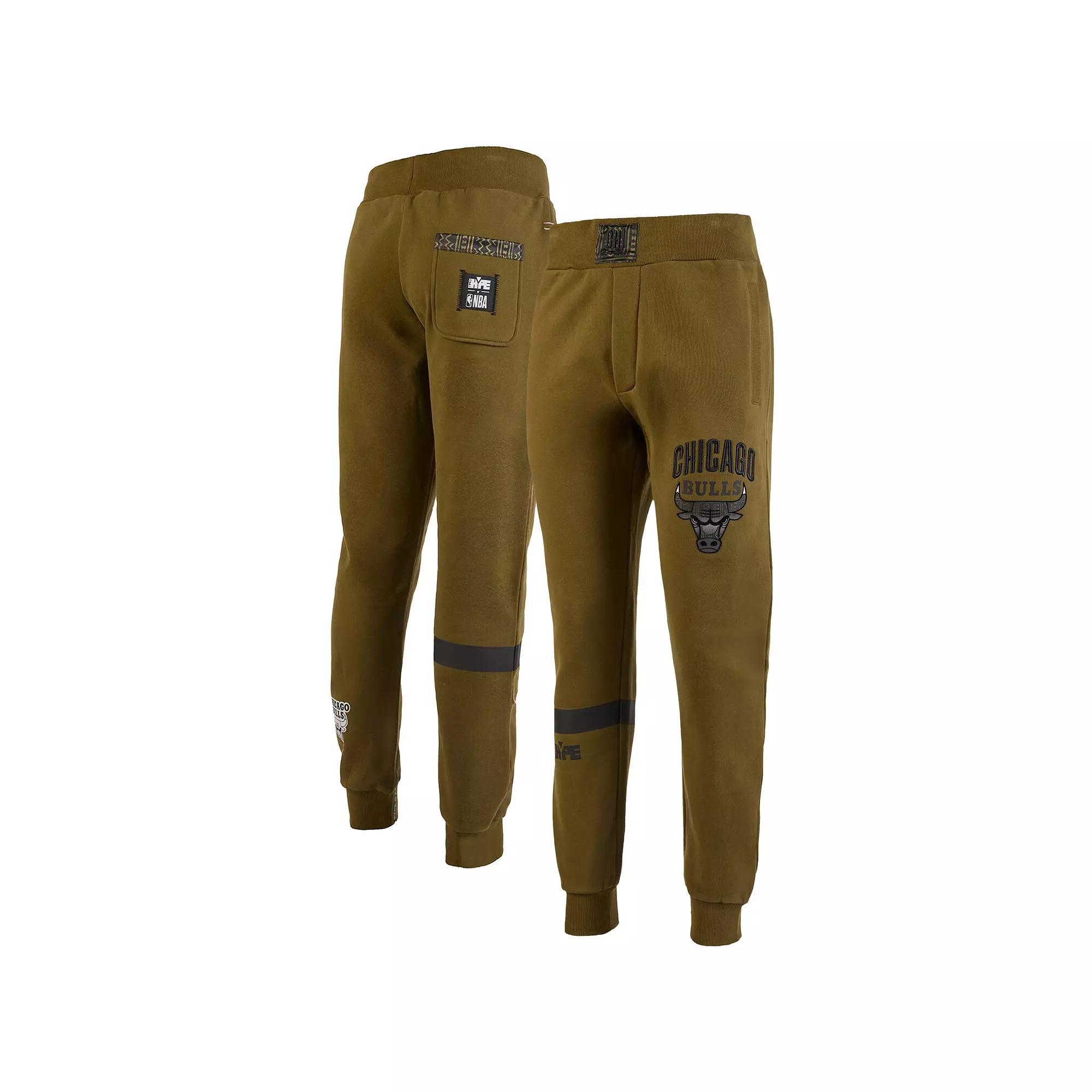 Men's NBA x Two Hype Olive Chicago Bulls Culture & Hoops Collection Premium Jogger Pants,  Product Image