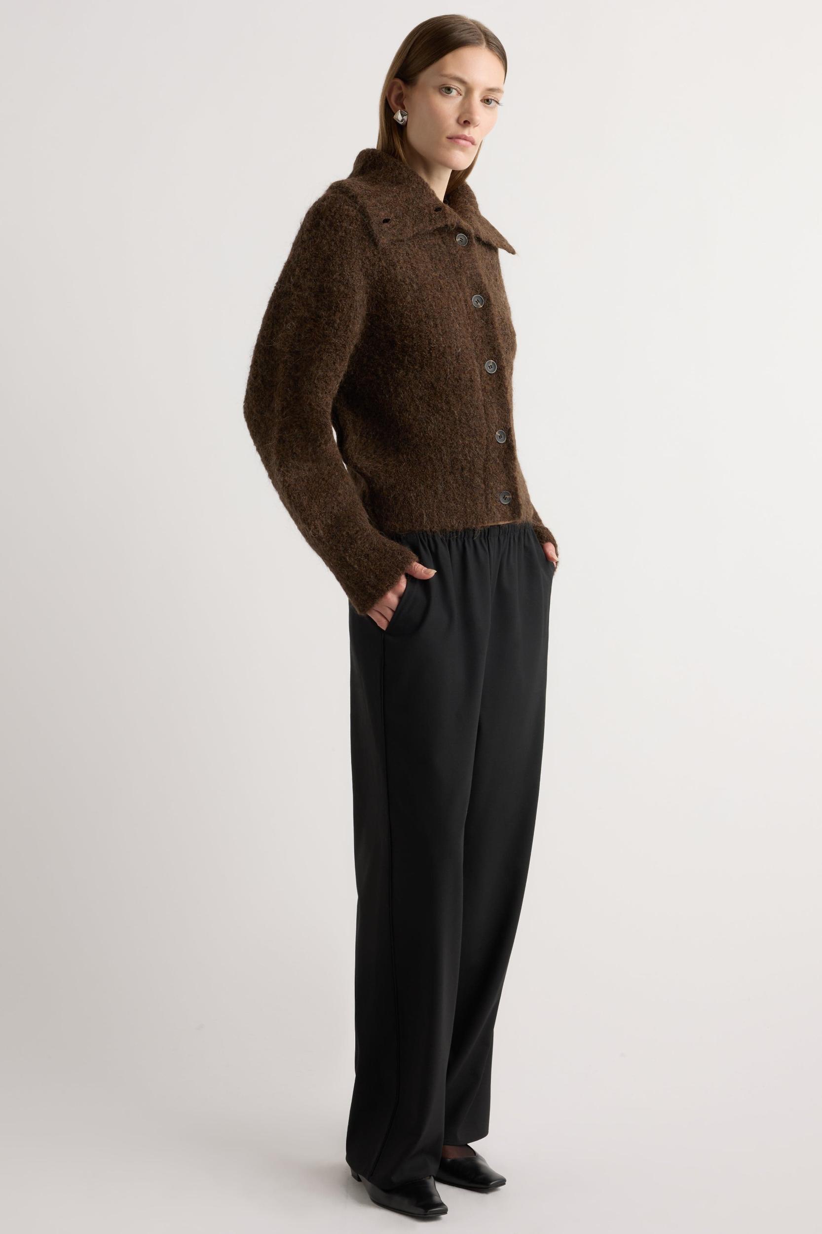 Sacha Fuzzy Alpaca-Wool Cardigan Product Image