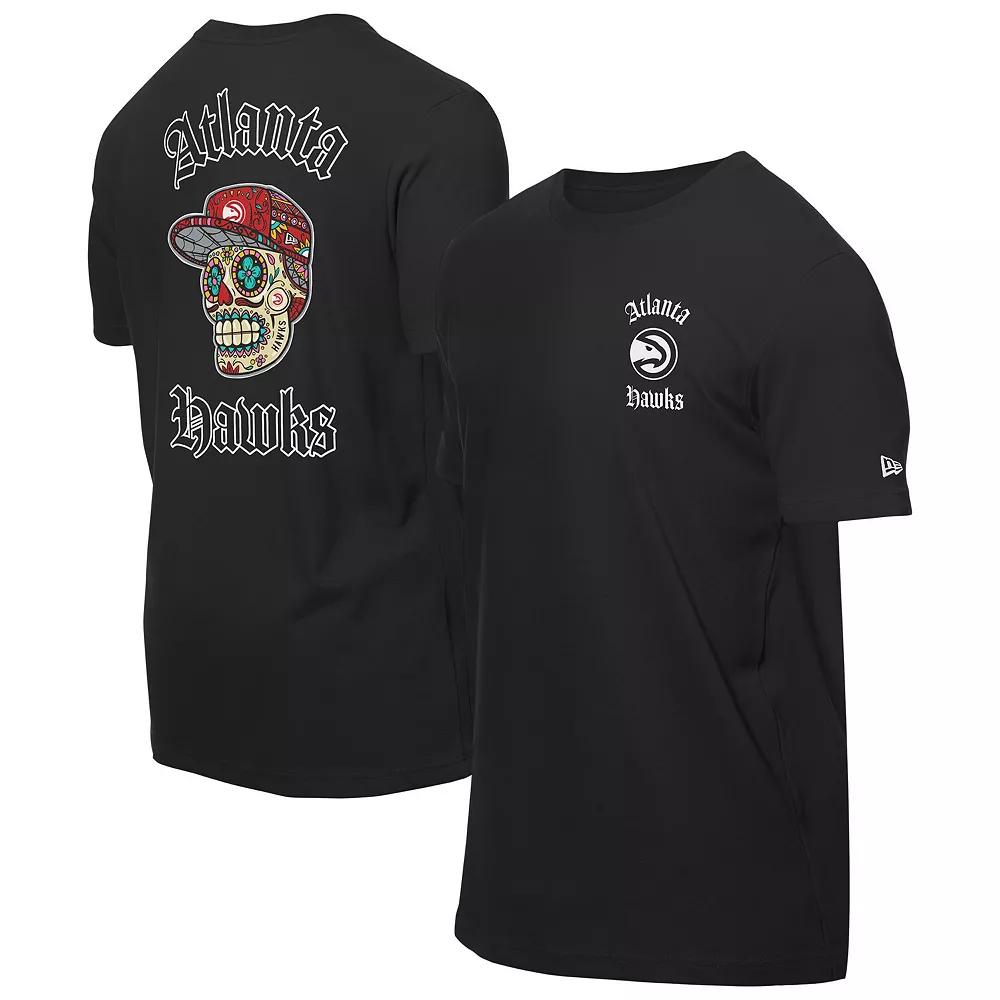 Men's New Era Black Atlanta Hawks Sugar Skulls T-Shirt,  Product Image