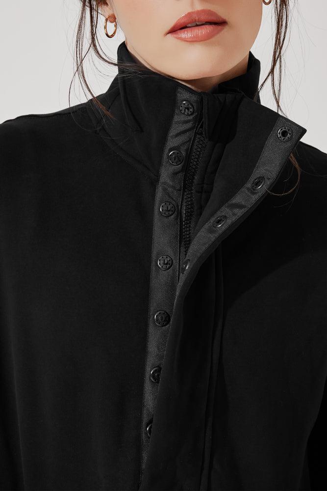 Ooey Gooey Half Zip Sweater - Black Product Image