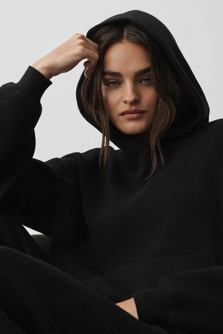 Scholar Hooded Sweater - Black Product Image