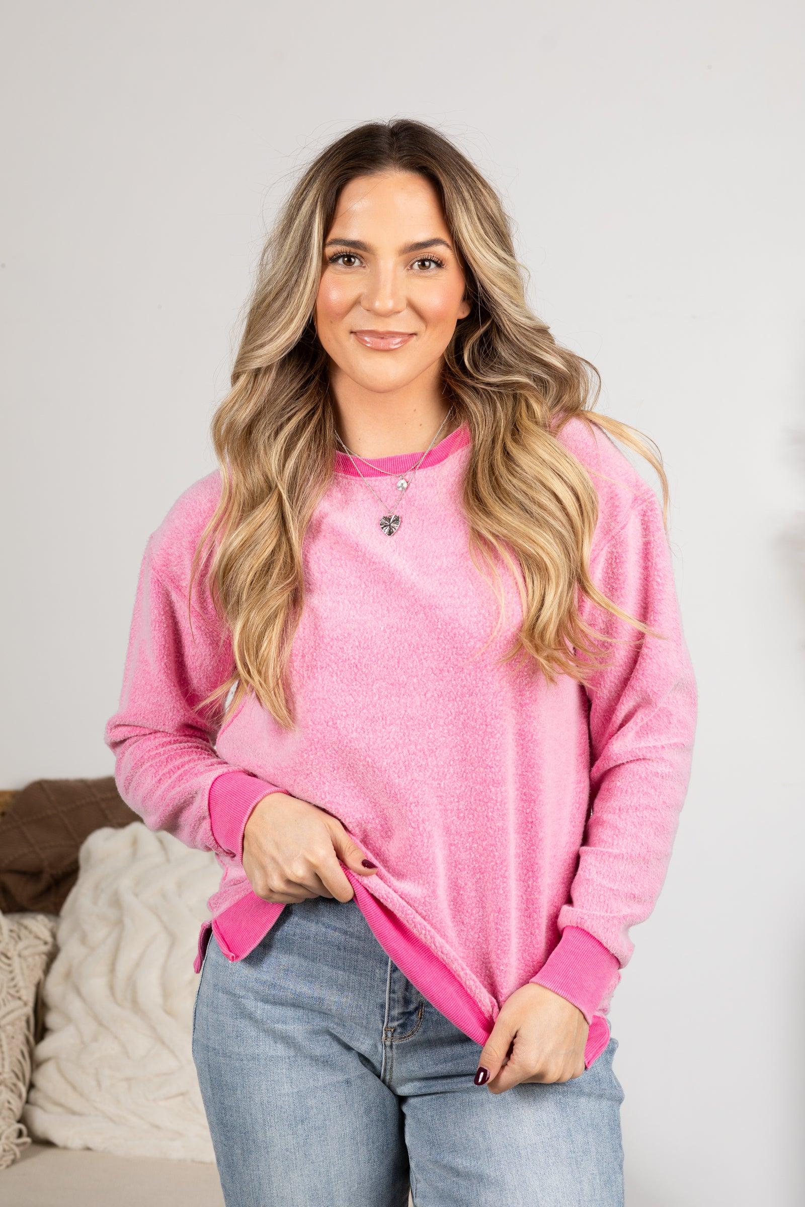 Pigment Dyed Cozy Reverse Fleece Sweatshirt Product Image