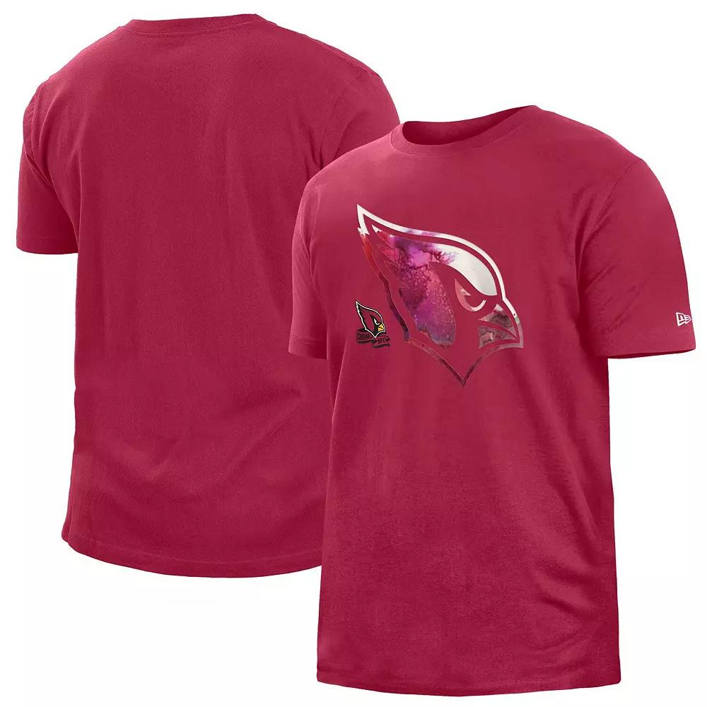 Men's New Era Red Arizona Cardinals 2022 Sideline Ink Dye T-Shirt,  Product Image