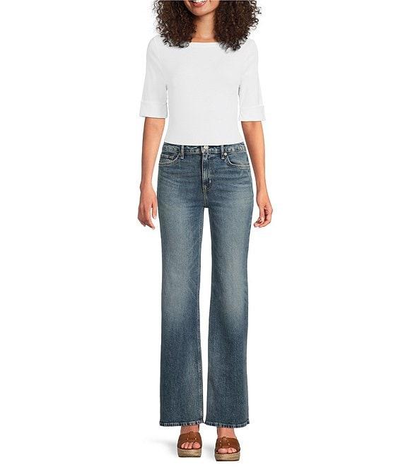 Lauren Ralph Lauren High Rise Flare Leg Jeans Product Image