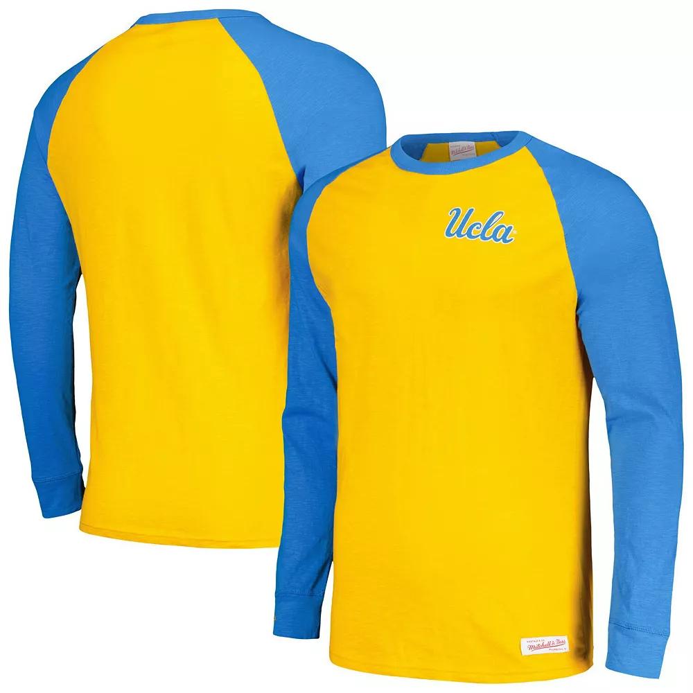 Men's Mitchell & Ness Blue UCLA Bruins Legendary Slub Raglan Long Sleeve T-Shirt, Size: Medium Product Image