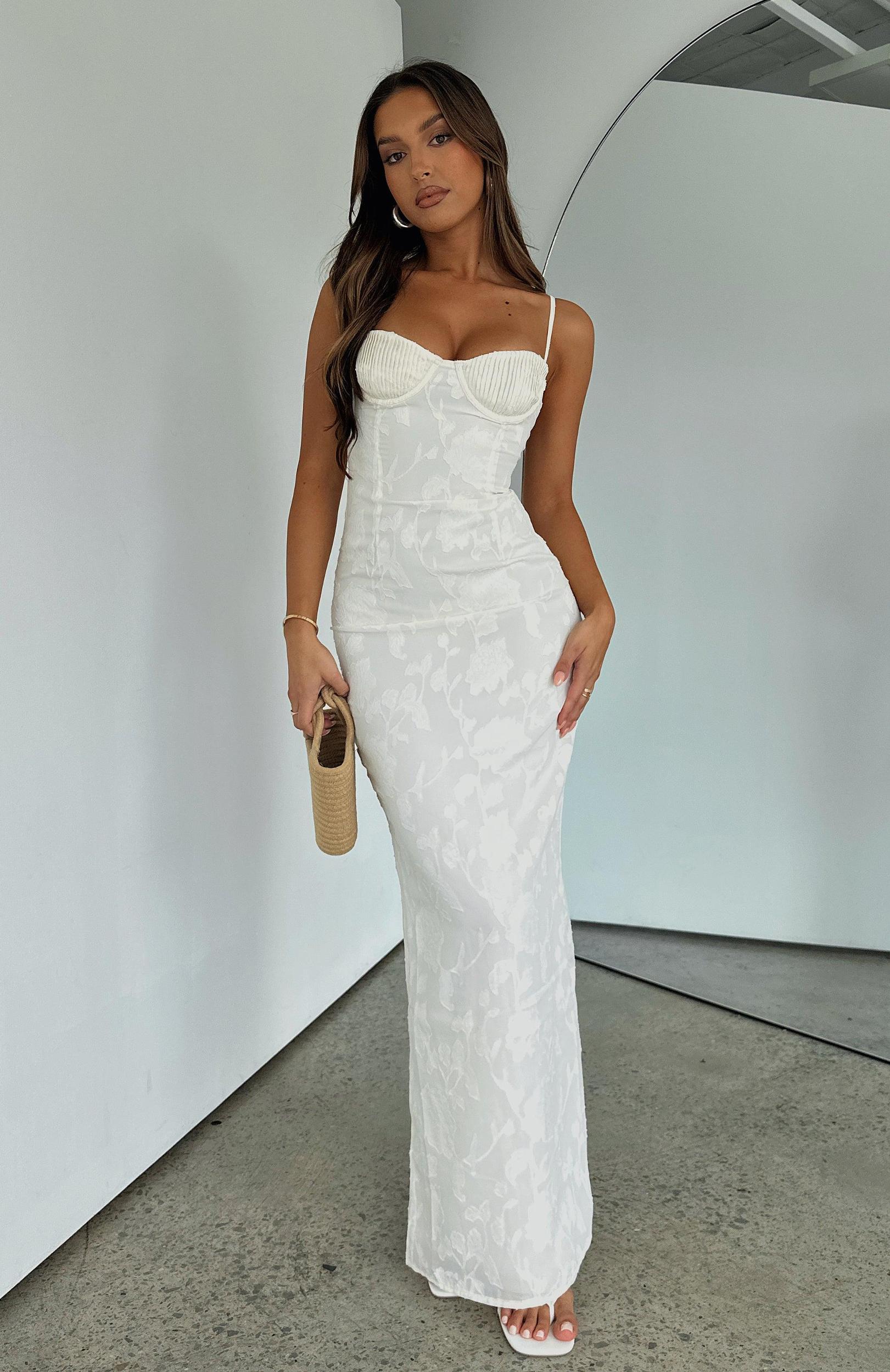 Poppy Dream Maxi Dress Cream Product Image