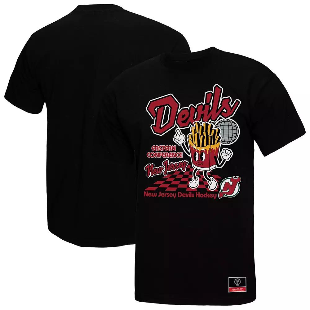 Men's Mitchell & Ness Black New Jersey Devils Local Food T-Shirt, Size: XL, Nhl Black Product Image
