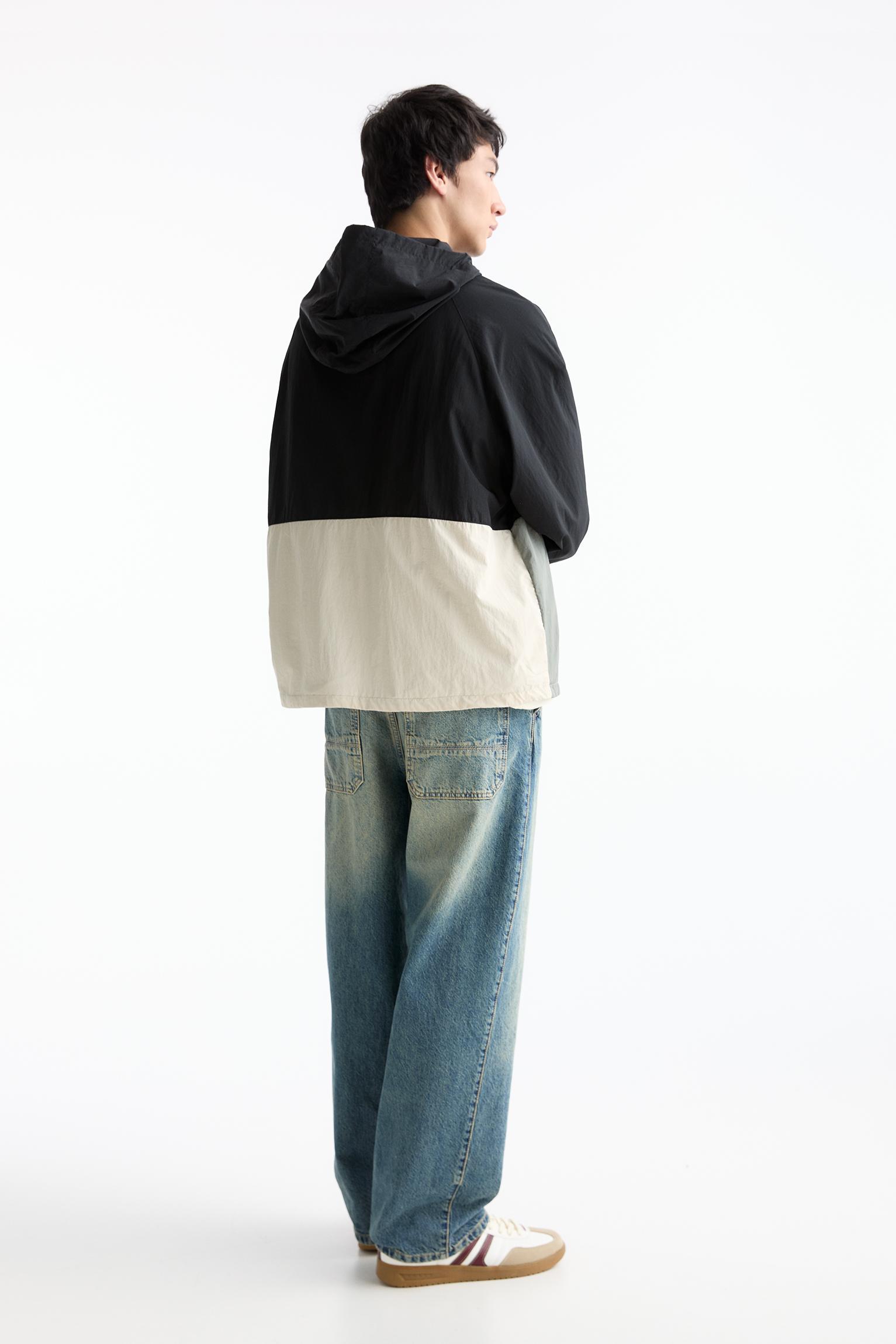 Lightweight color block raincoat Product Image