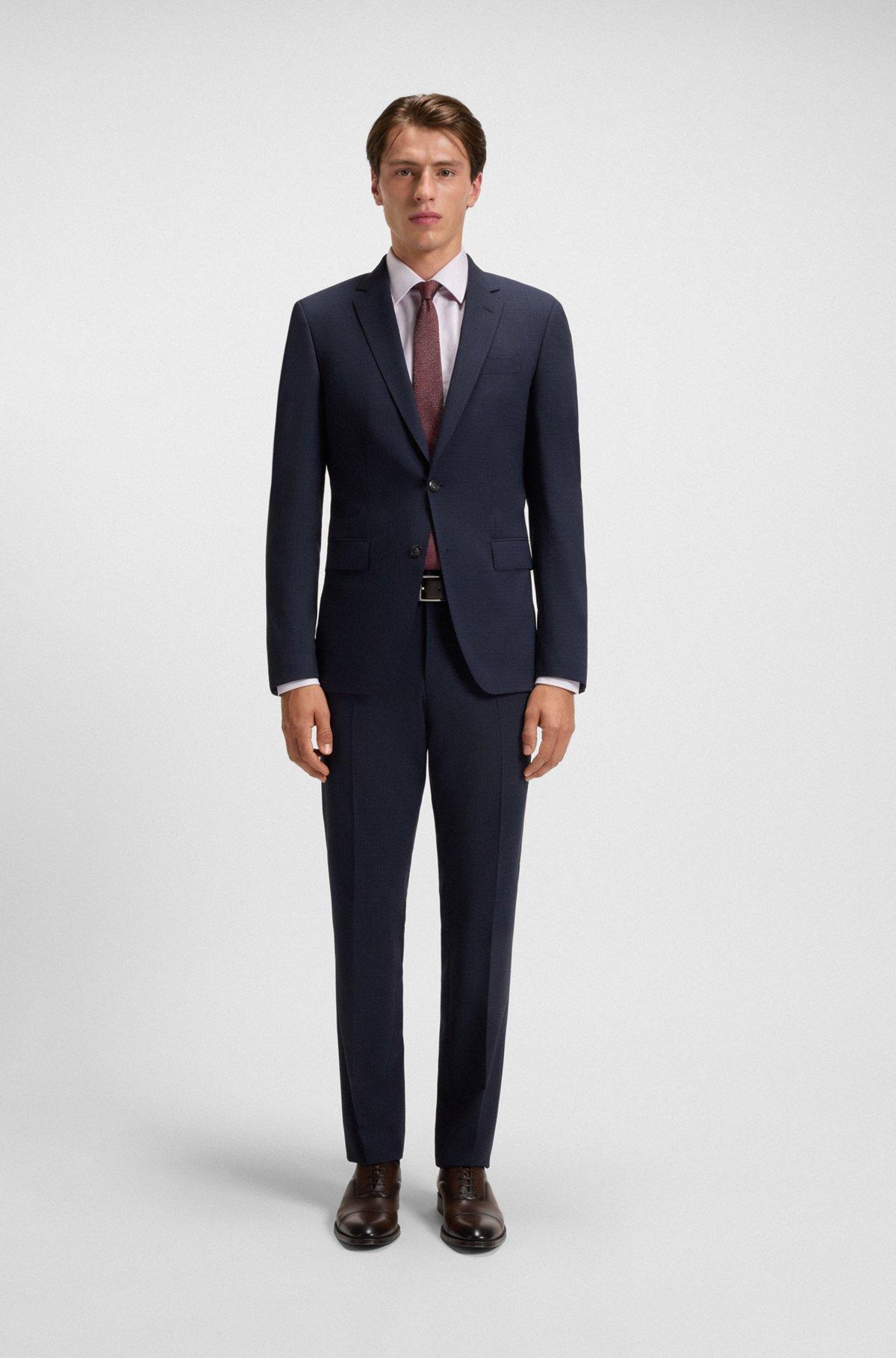 Slim-fit shirt in striped cotton twill Product Image