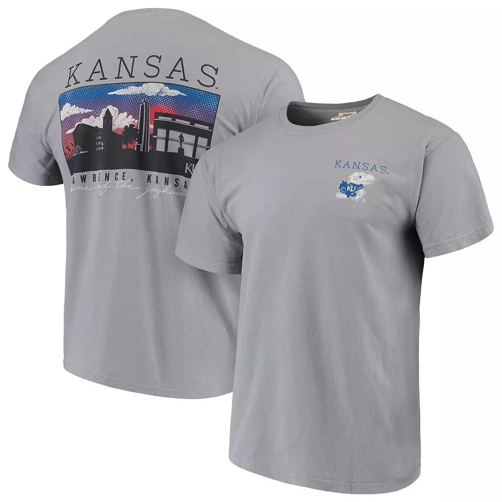 Men's Gray Kansas Jayhawks Comfort Colors Campus Scenery T-Shirt,  Product Image