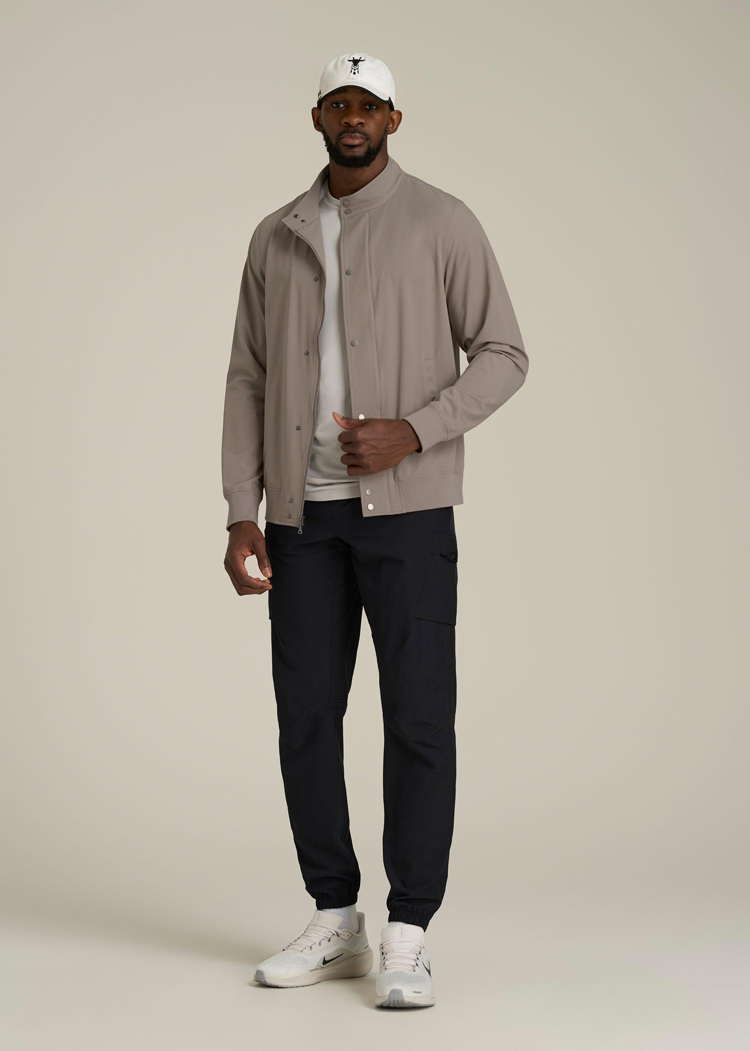 Motion Bomber Jacket for Tall Men in Portobello Product Image