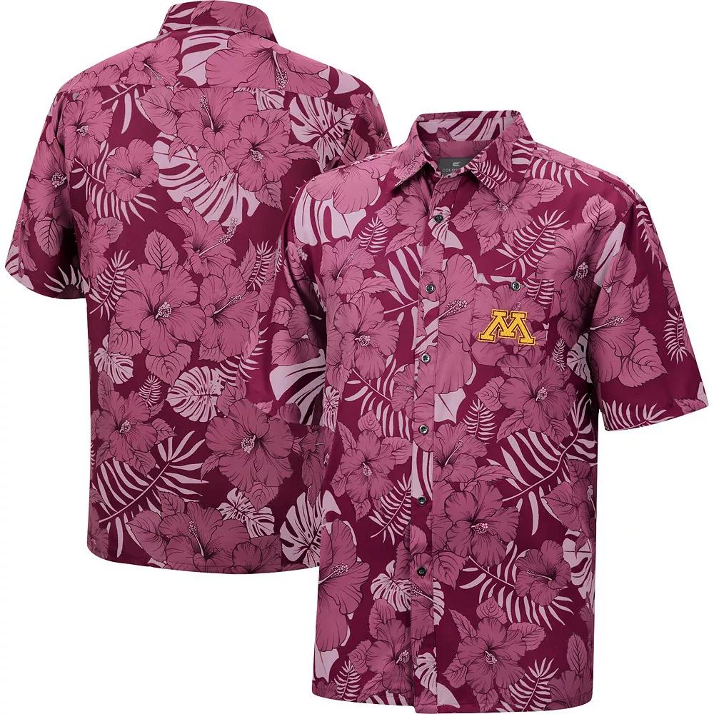 Mens Colosseum Cardinal Arkansas Razorbacks The Dude Camp Button-Up Shirt Product Image