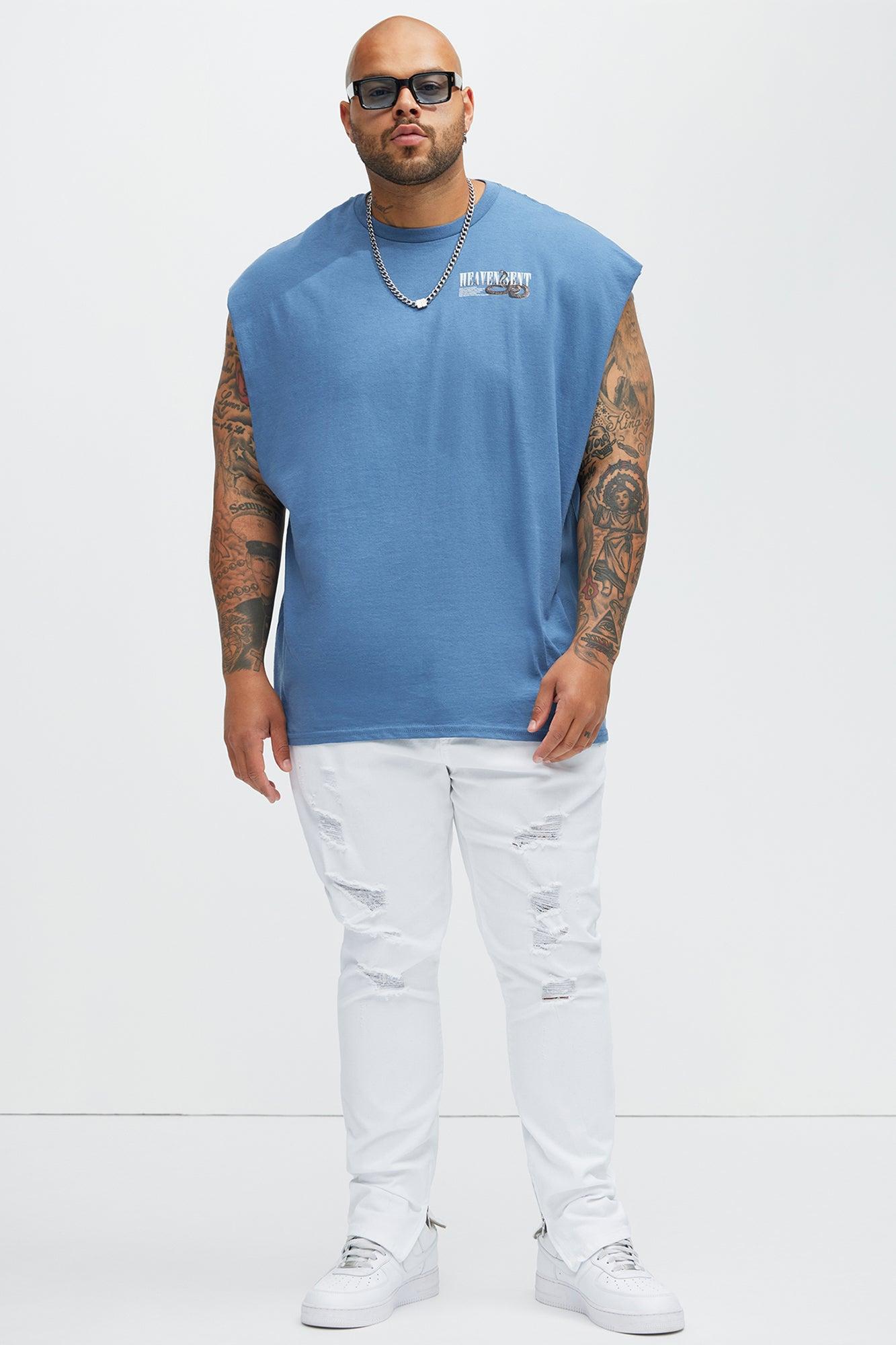 Crater Skinny Destroyed Jeans - White Product Image