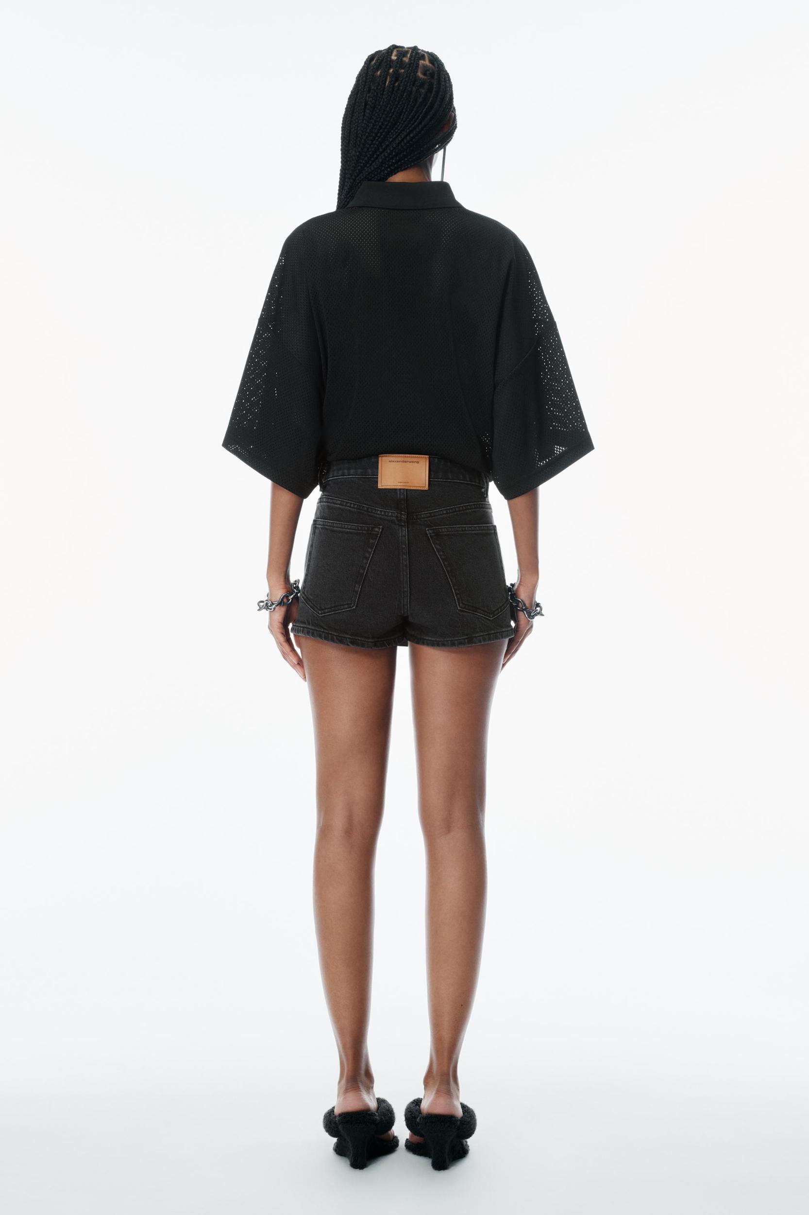 Mid Rise Mini Skort In Comfort Stretch Denim Product Image