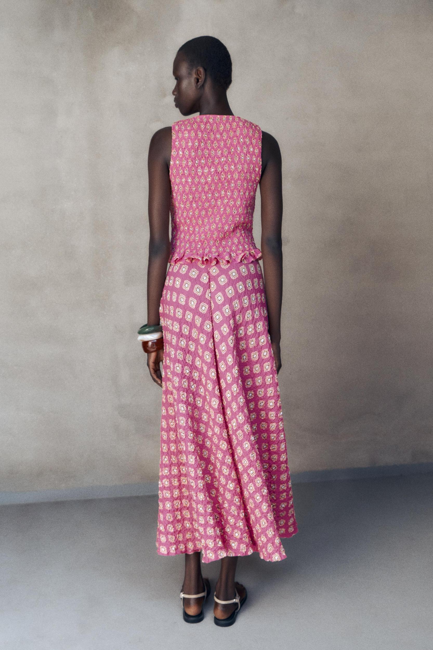 SMOCKED PRINT TOP Product Image